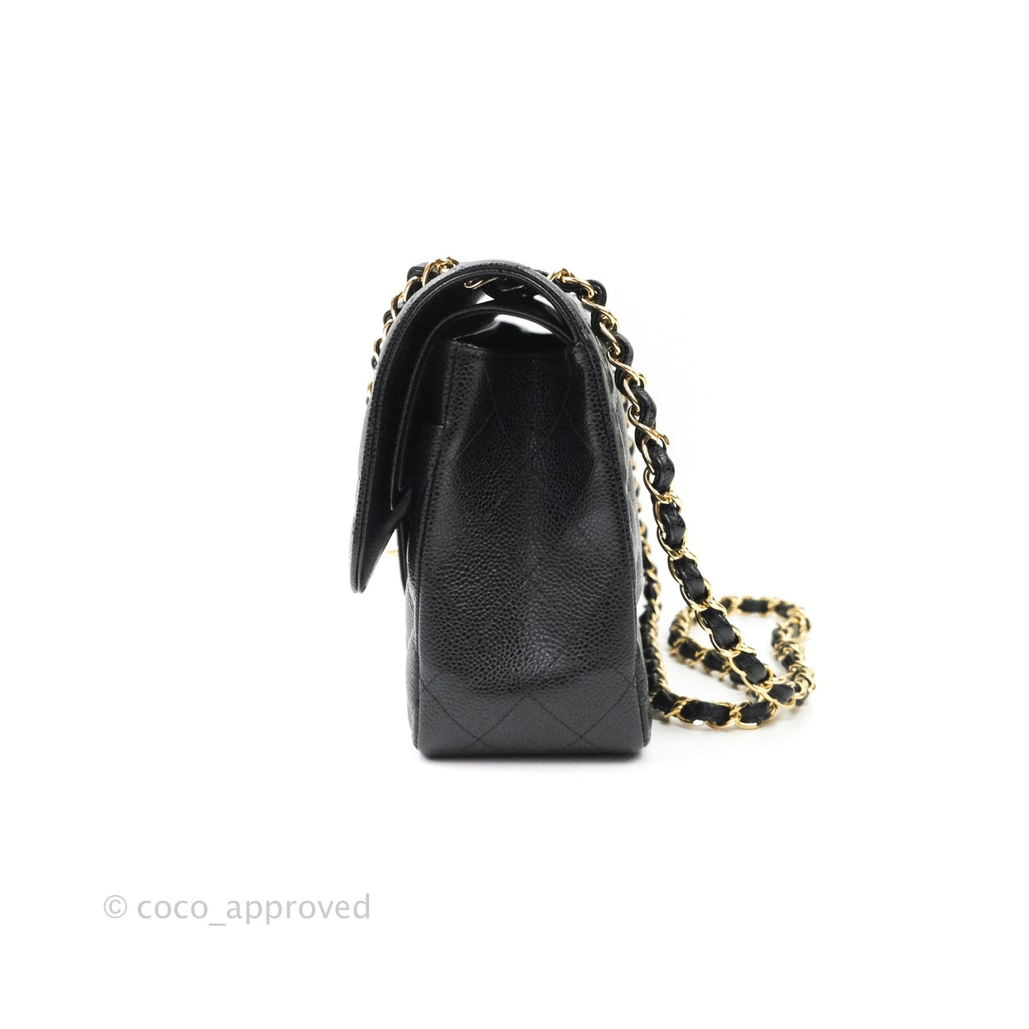 Chanel Jumbo Double Flap Black Caviar Gold Hardware⁣⁣