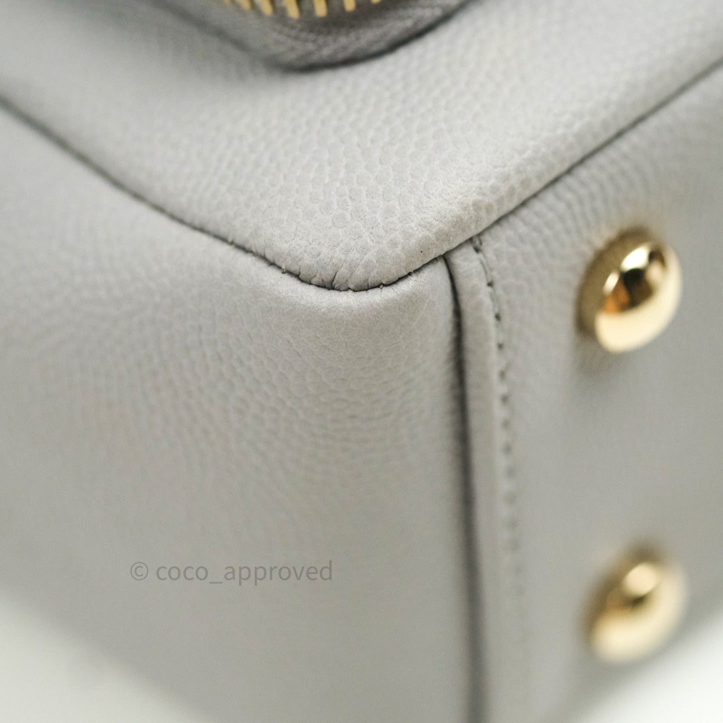 Chanel Caviar Quilted Small Business Affinity Flap Grey Light Gold Hardware