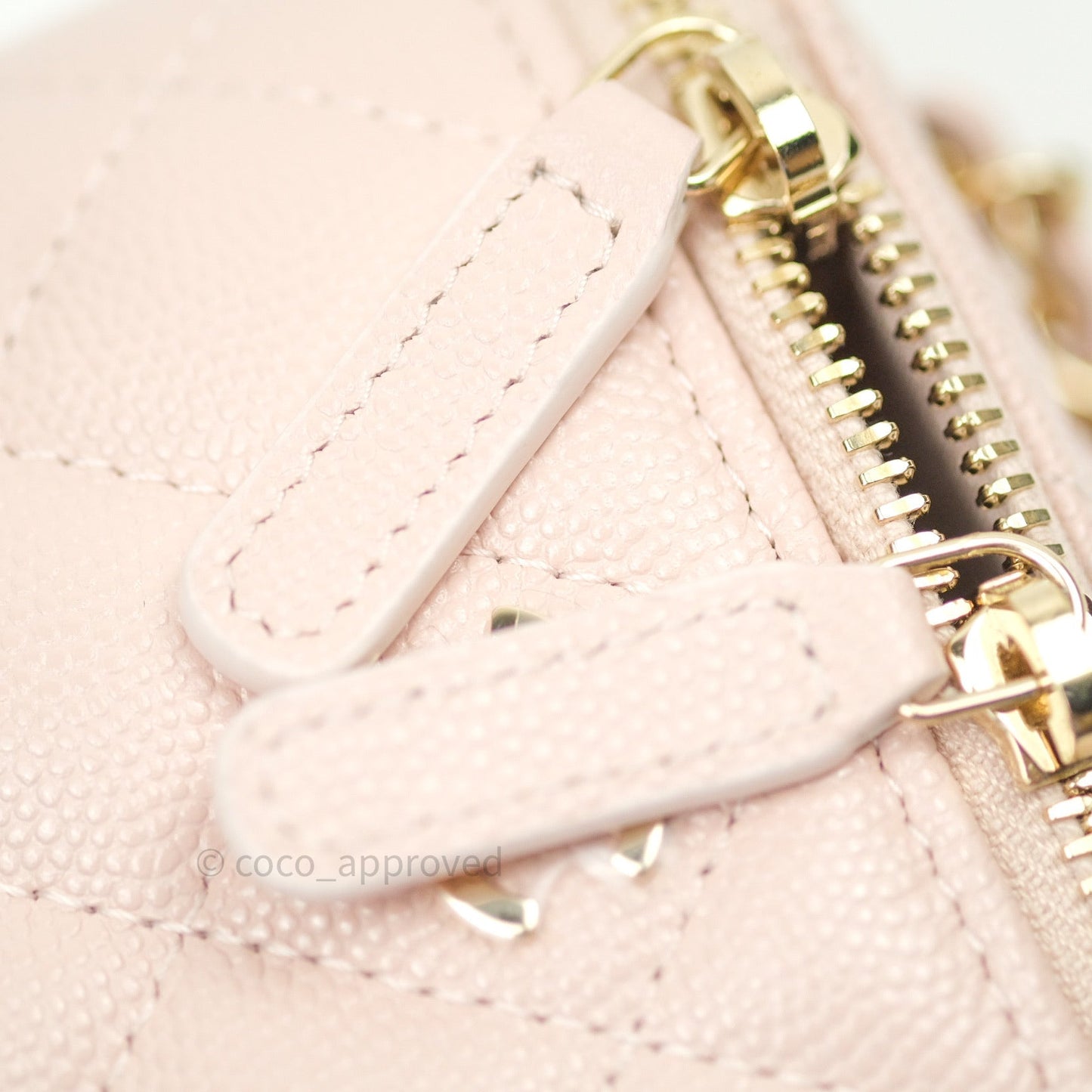 Chanel Classic Mini Vanity With Chain Pink Caviar Gold Hardware