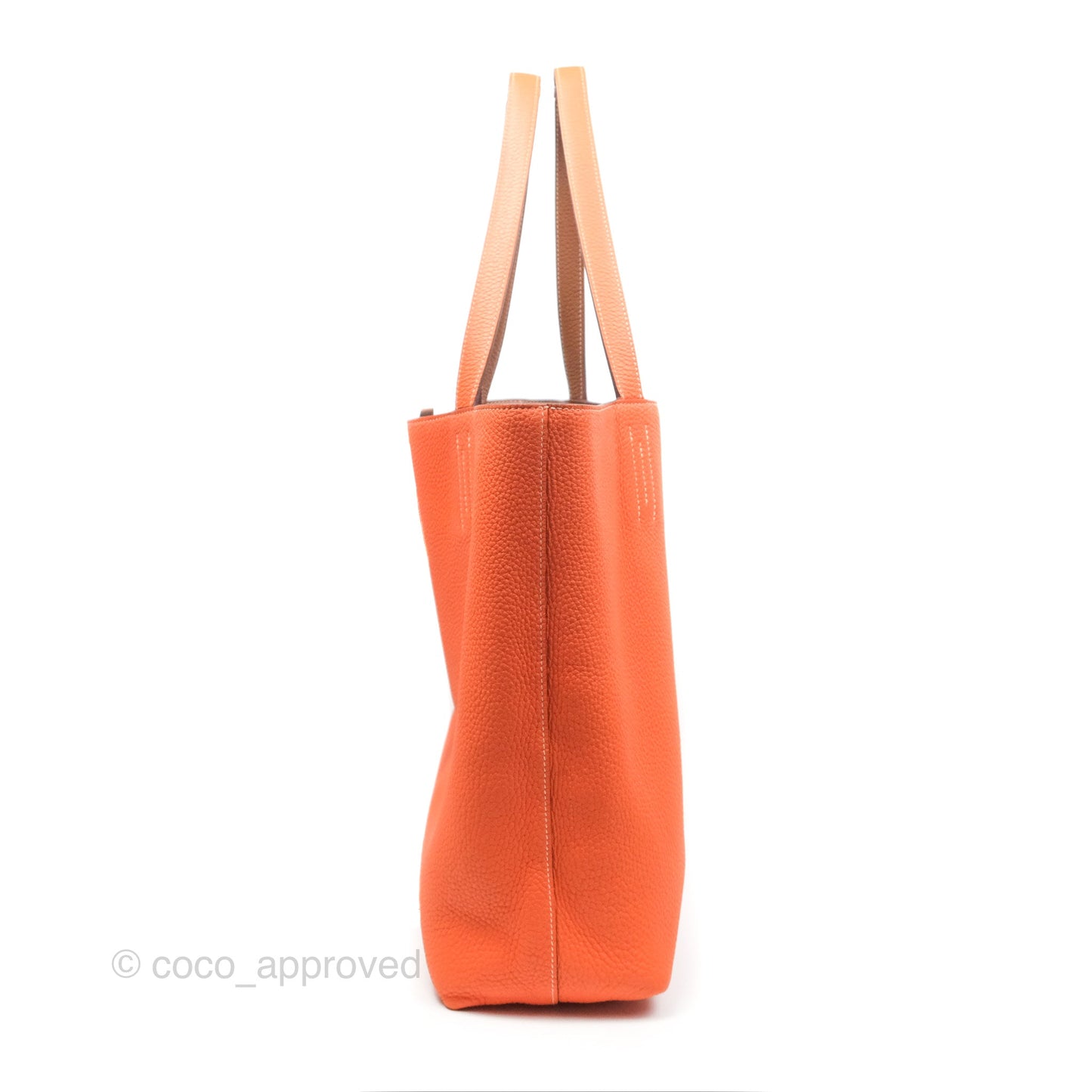 Hermès Double Sens Tote 36 Gold/ Orange Clemence