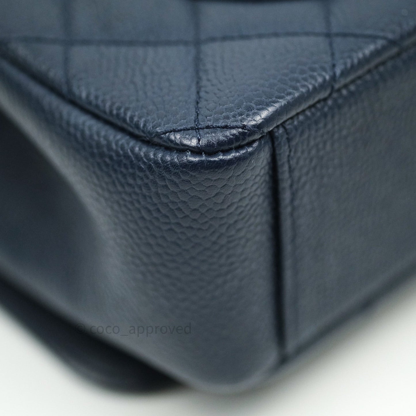 Chanel Caviar Quilted Small CC Filigree Flap Navy Black