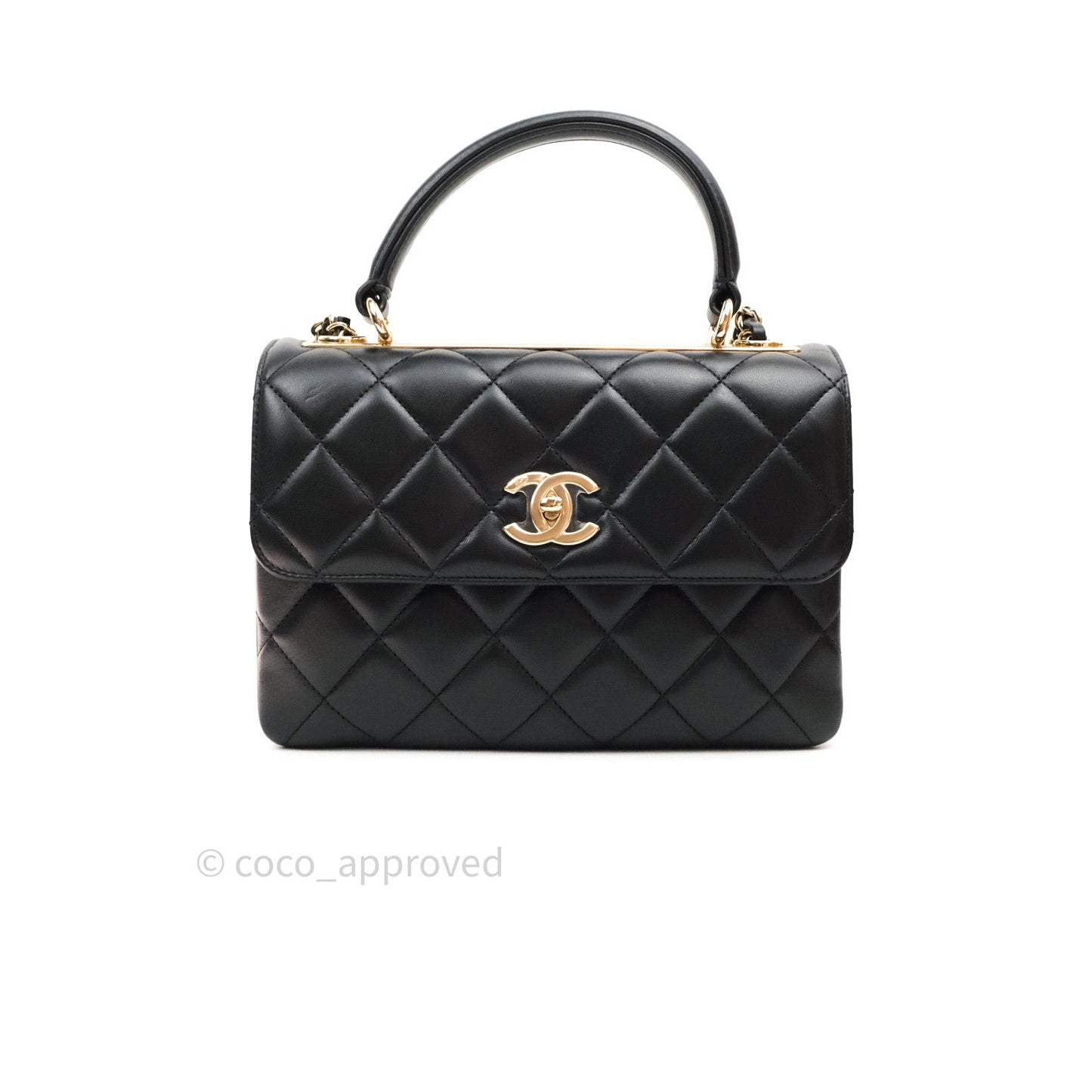 Chanel Trendy CC Small Black Lambskin Gold Hardware