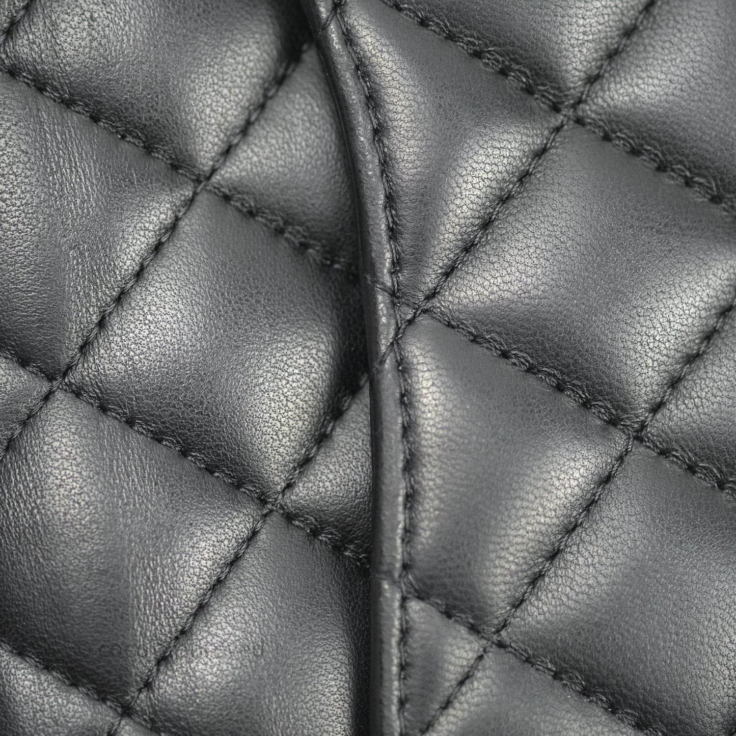 Chanel Mini Square Black Lambskin Aged Gold Hardware