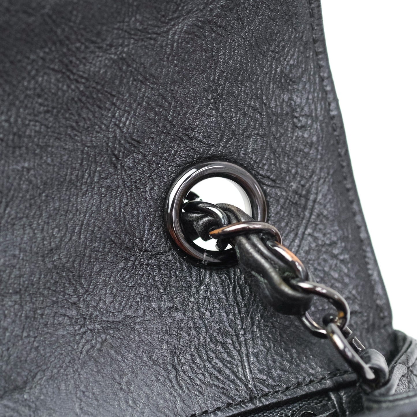 Chanel Quilted Mini Rectangular Flap So Black Crumpled Calfskin