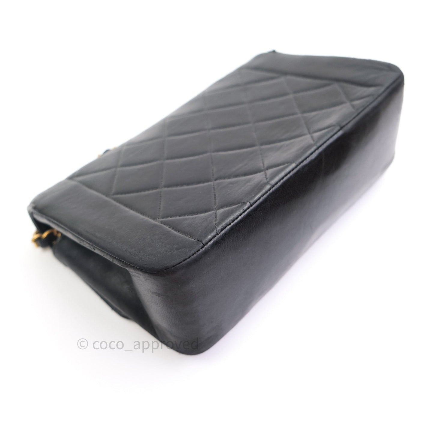 Chanel Black Quilted Lambskin Small Vintage Classic Diana Flap Bag