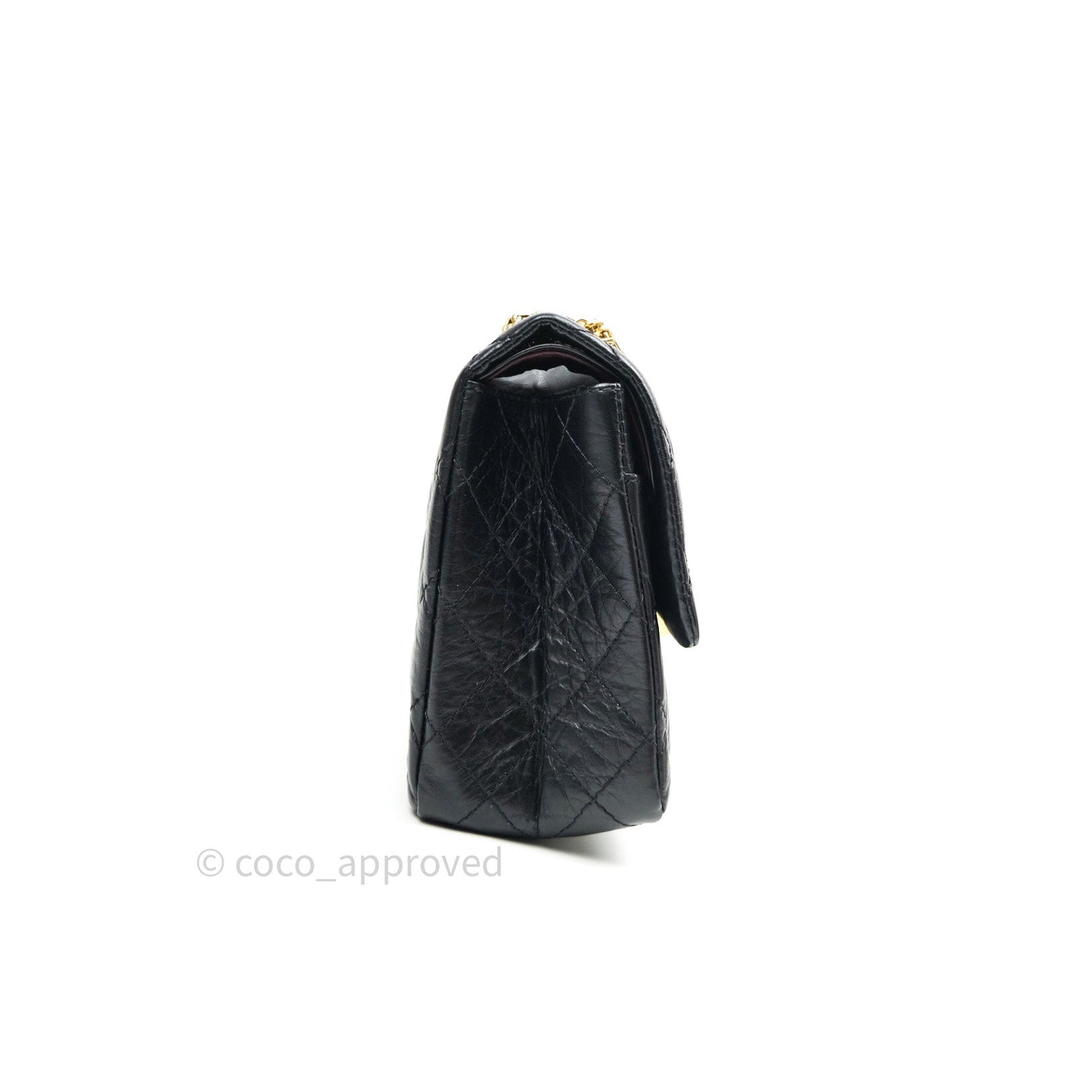 Chanel Reissue Quilted Aged Calfskin Black Gold Hardware 226