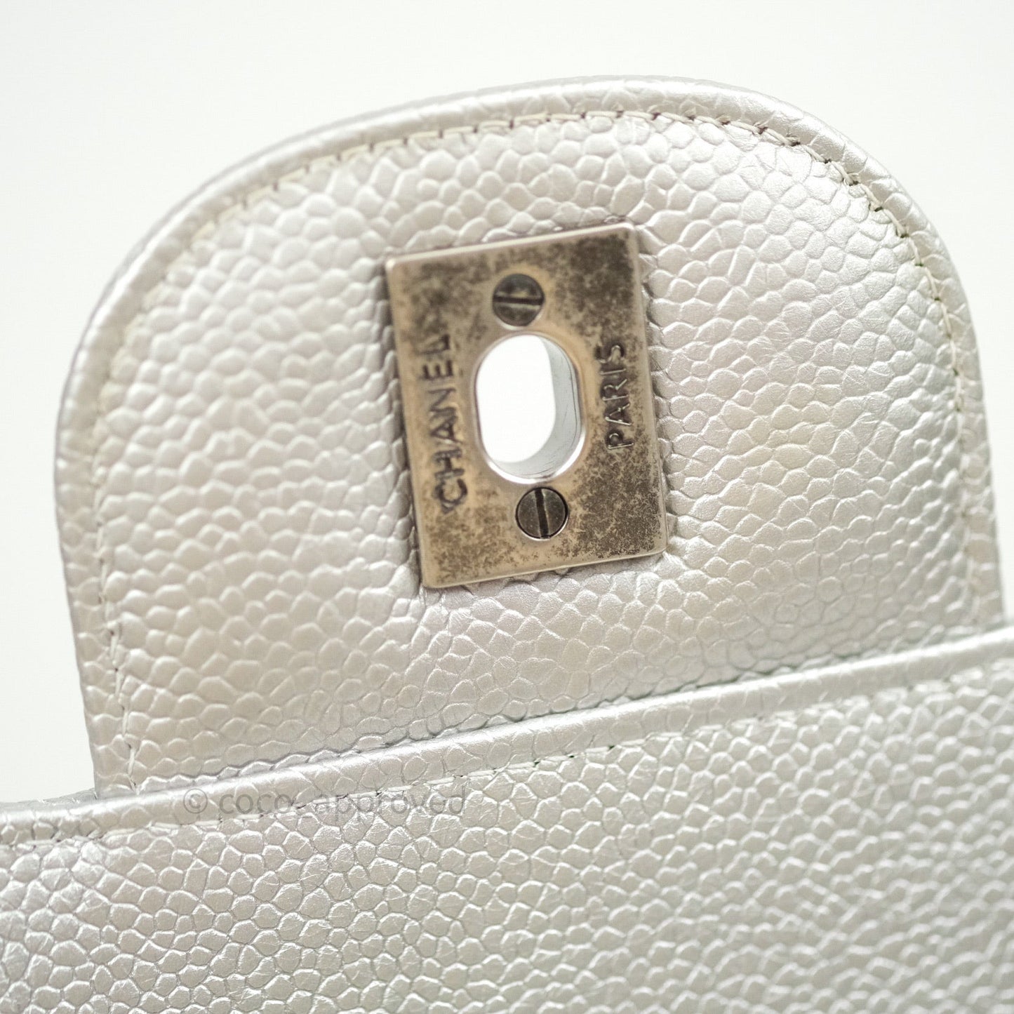 Chanel Jumbo Double Flap Silver Caviar Ruthenium Hardware⁣⁣
