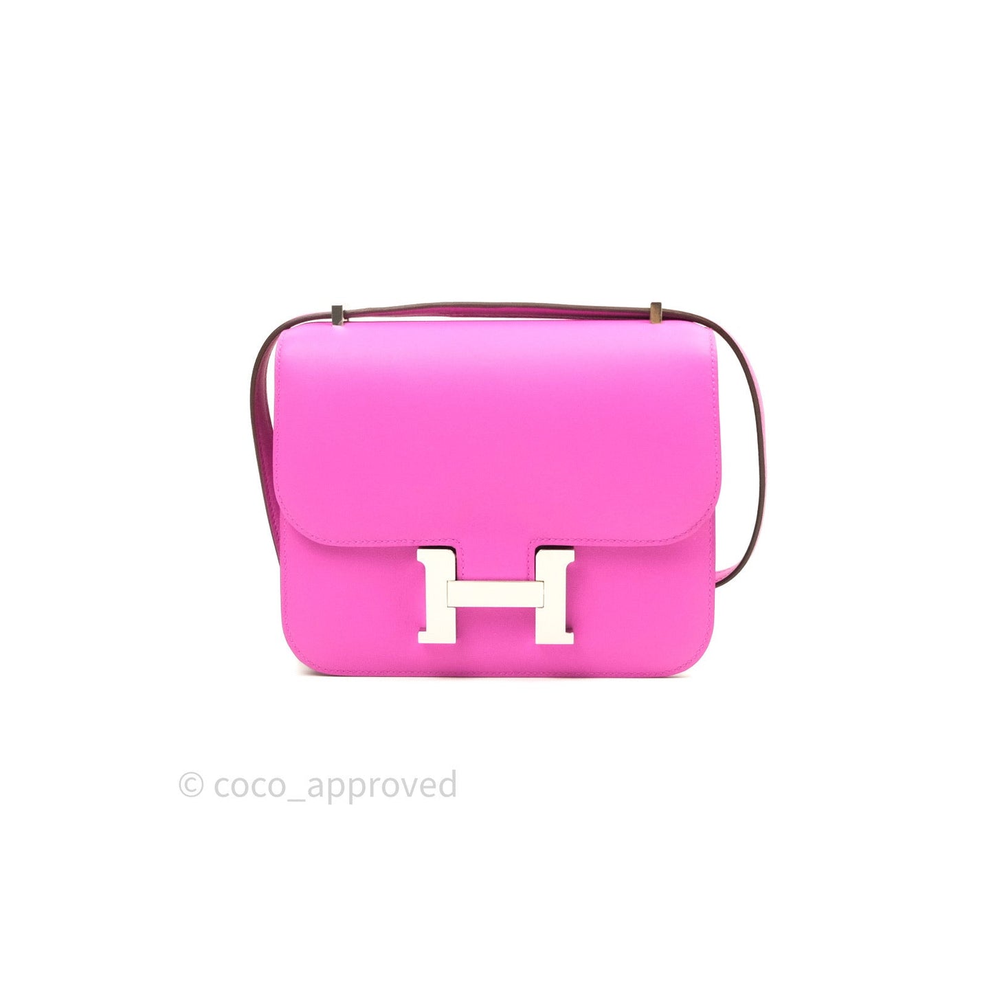 Hermès Constance Mini Verso Swift Calfskin AC Magnolia/Orange