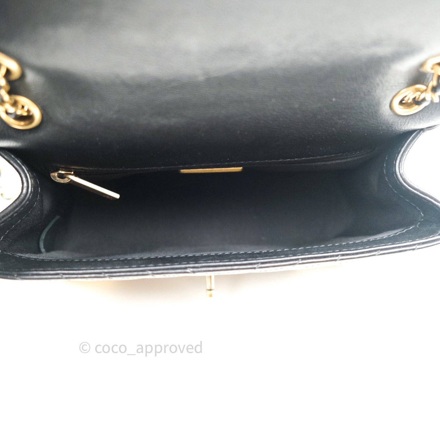 Chanel Chevron Rock The Corner Mini Black Calfskin Gold Hardware 18A