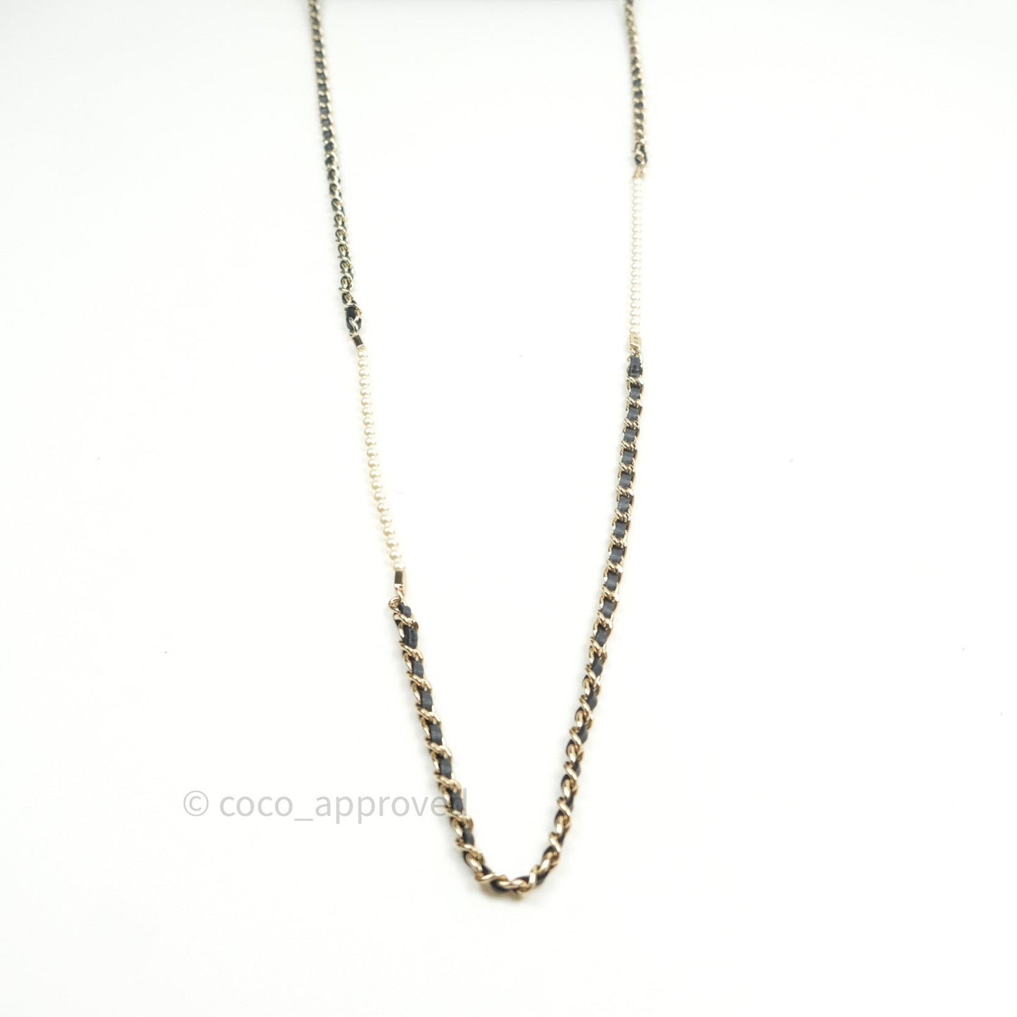 Chanel Quilted Black Iridescent Lambskin Pearl Wallet On Chain WOC