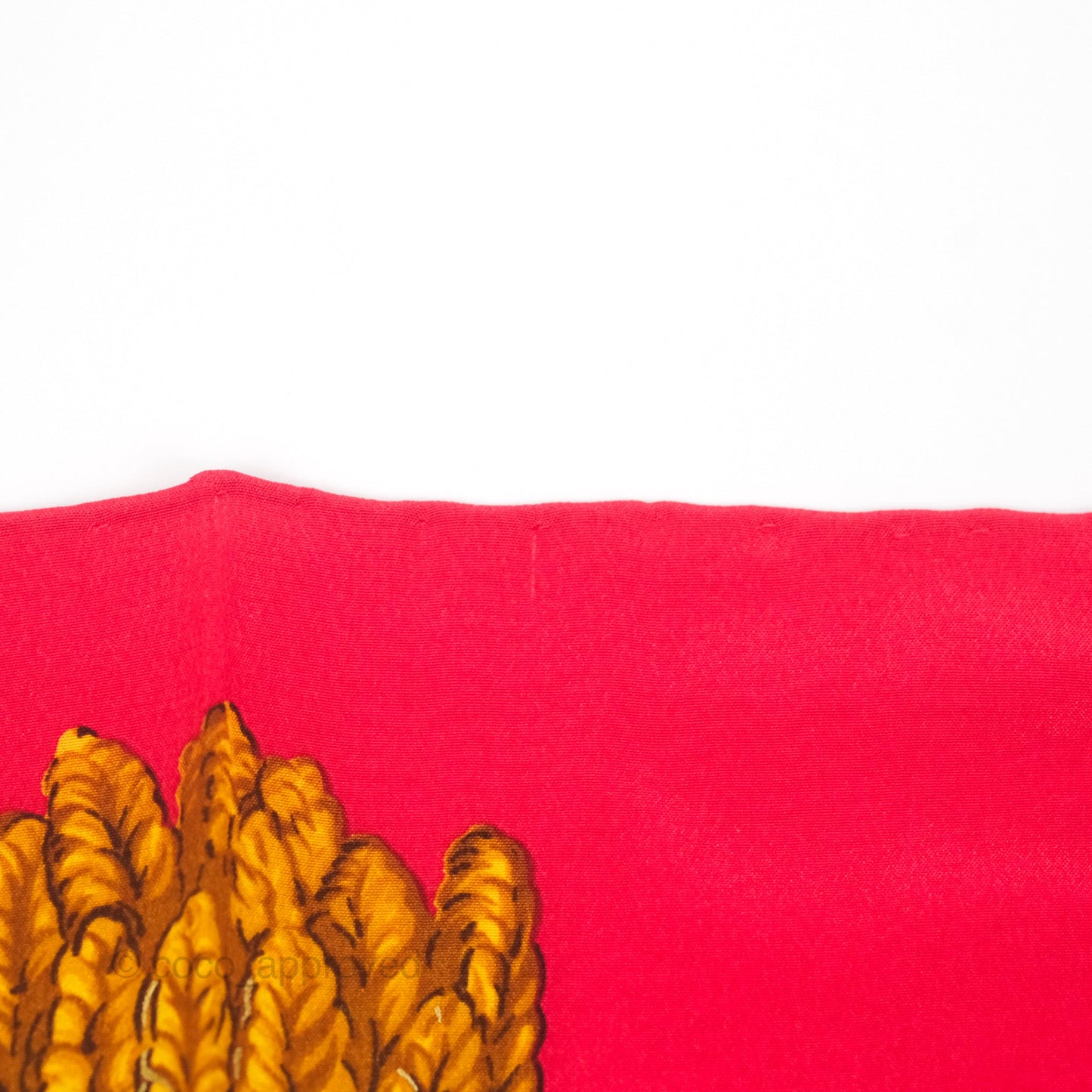 Chanel Floral Print Scarf Red/Gold