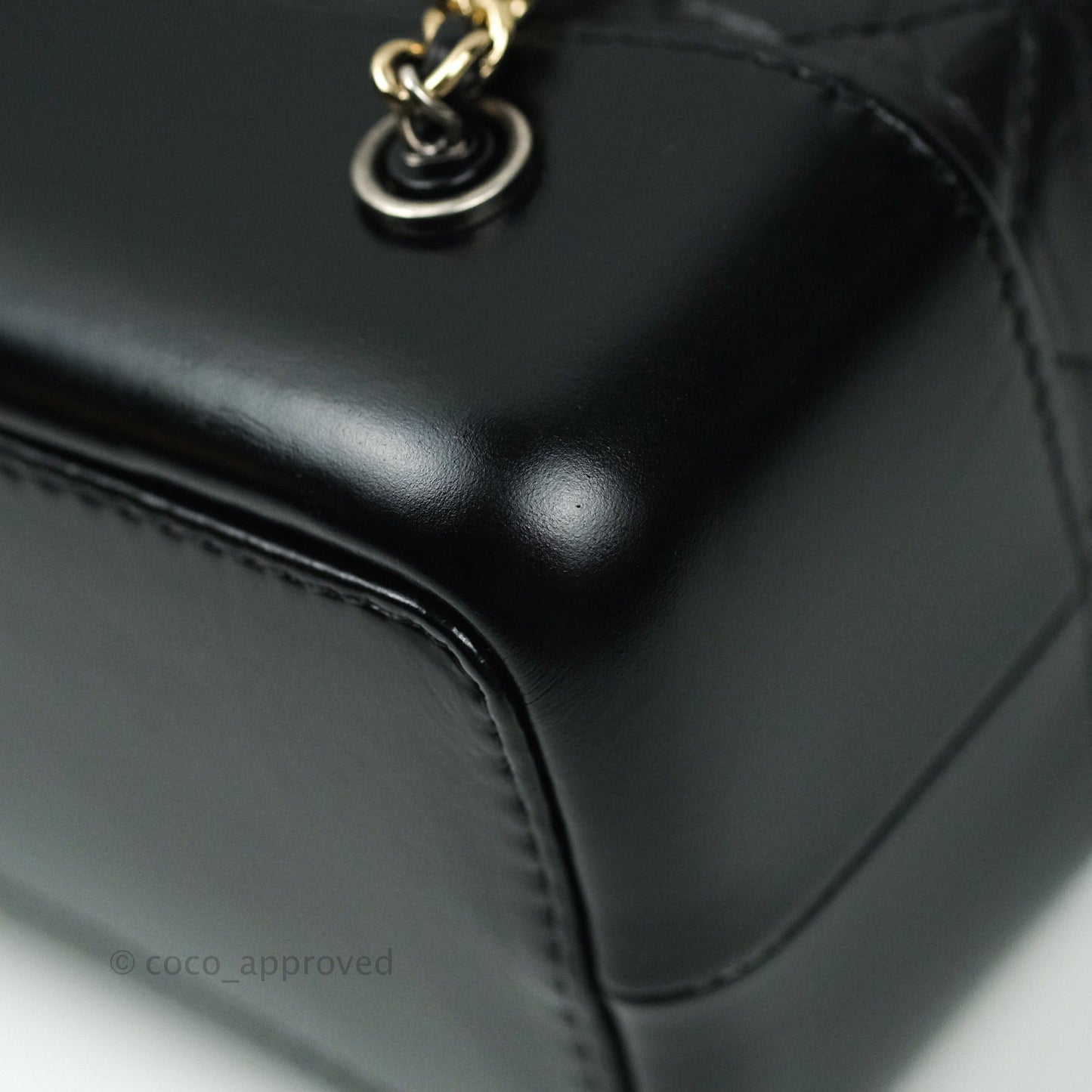 Chanel Gabrielle Backpack Black Aged Calfskin Small Black