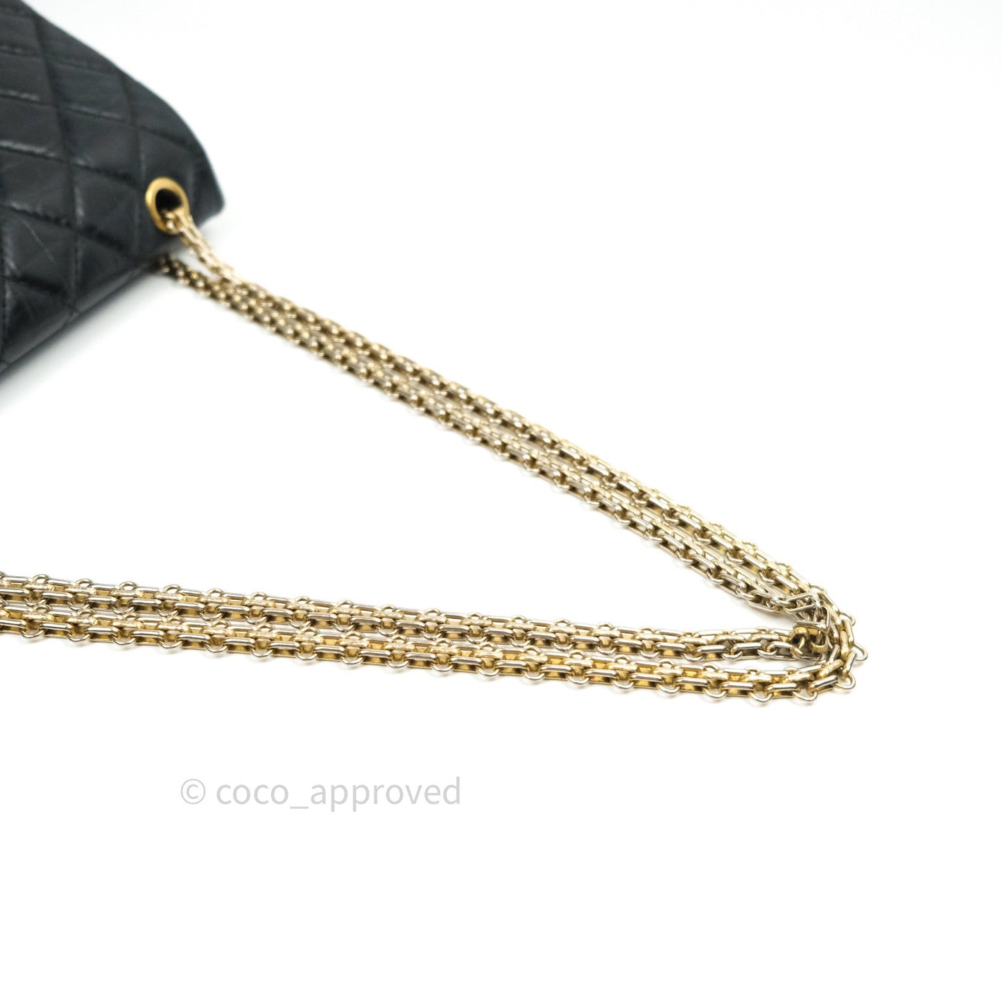 Chanel Reissue Quilted Aged Calfskin Black Gold Hardware 226