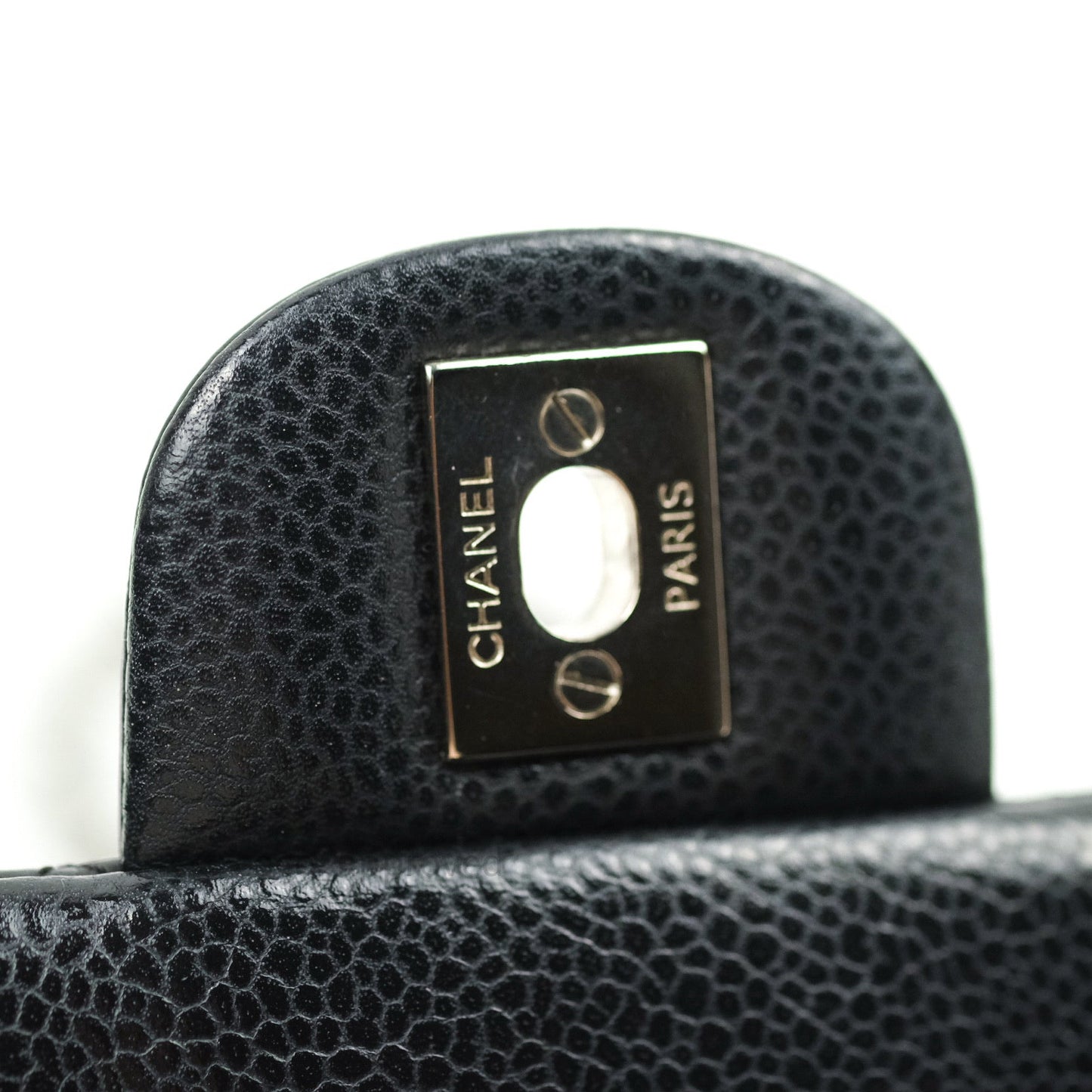 Chanel Quilted Mini Rectangular Black Caviar Silver Hardware