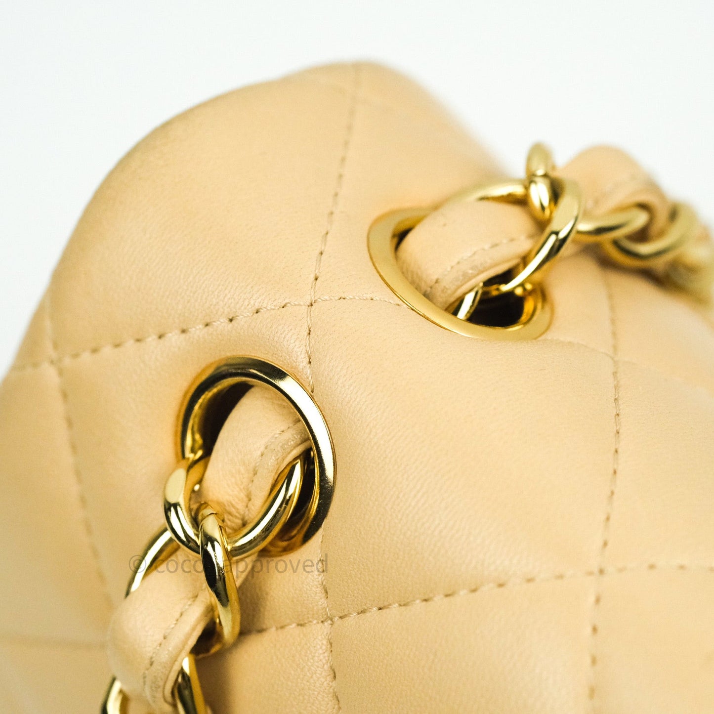 Chanel Classic Jumbo Double Flap Beige Lambskin Gold Hardware⁣⁣