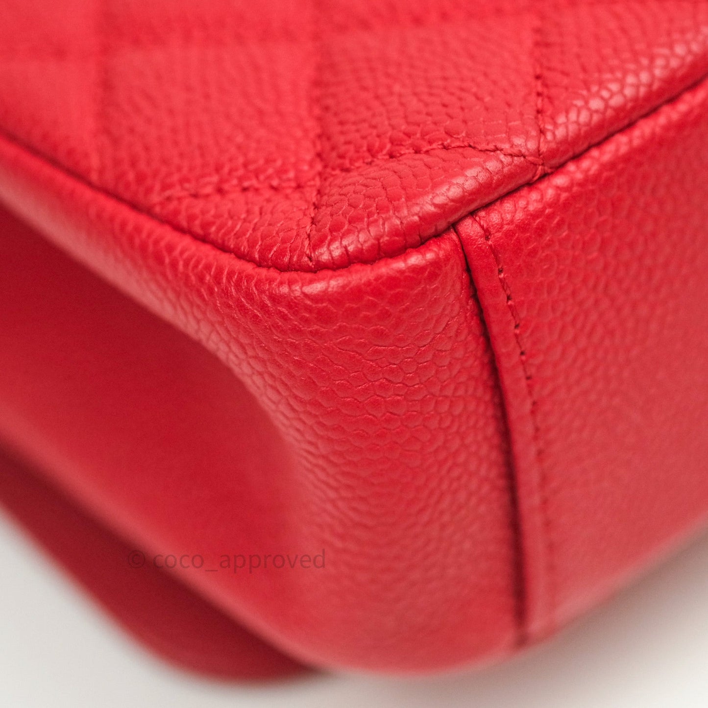 Chanel Quilted Medium CC Filigree Flap Red Caviar