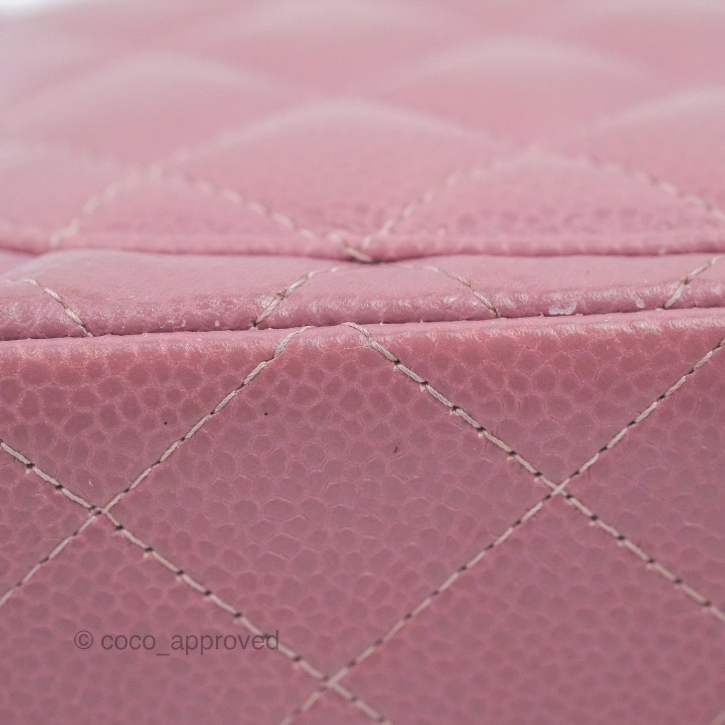 Chanel Quilted Mini Rectangular Flap Dark Pink Caviar Ruthenium Hardware