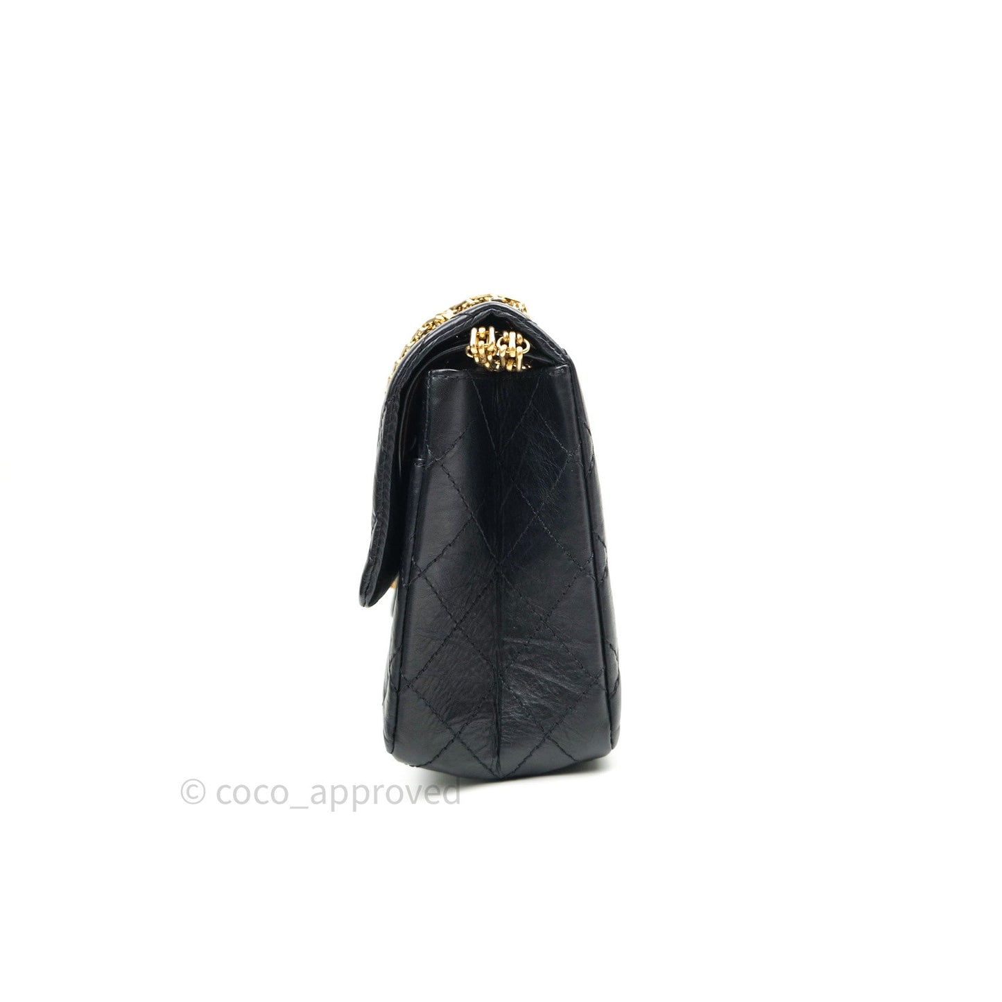 Chanel Reissue Quilted Aged Calfskin Black Gold Hardware 226