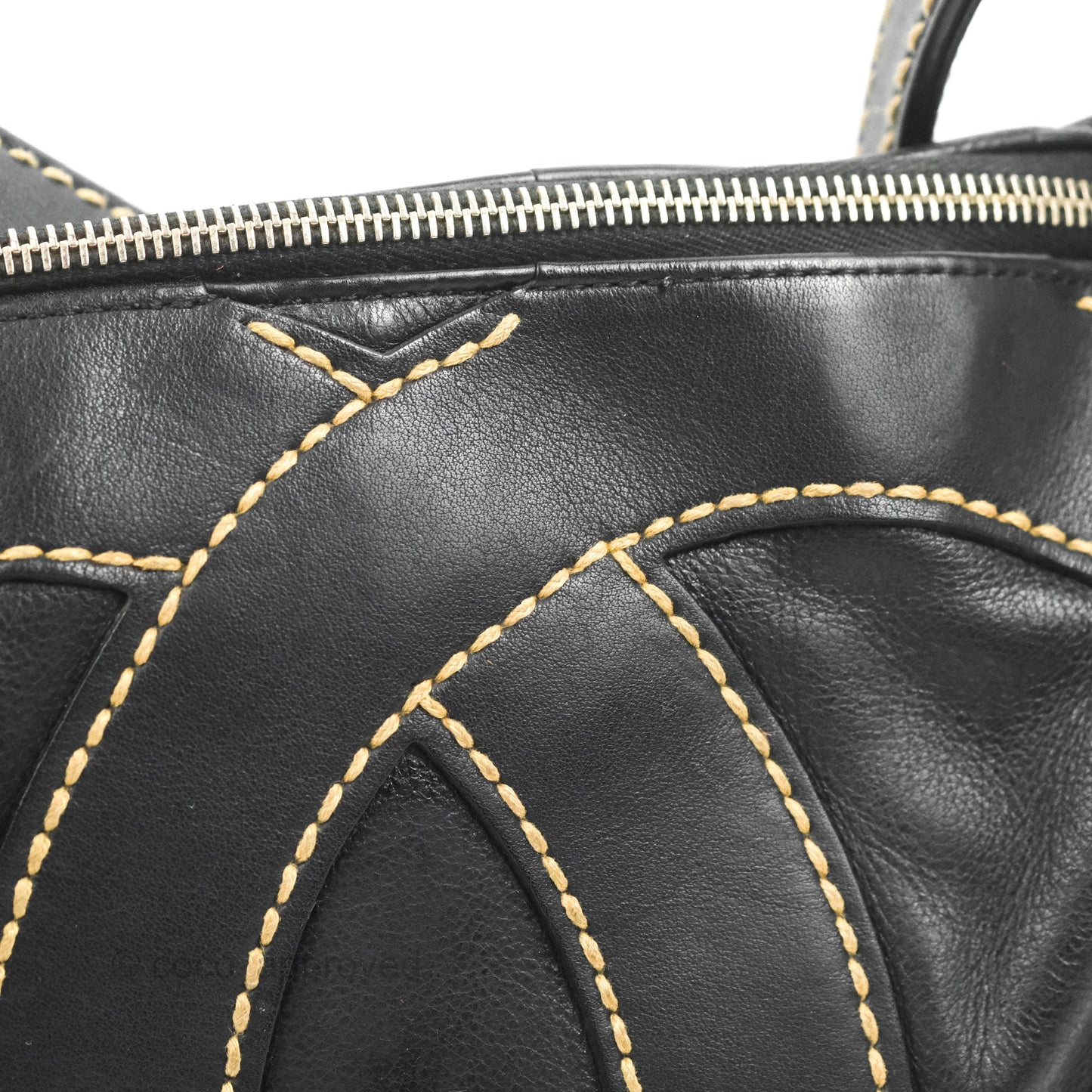 Chanel Vintage CC Shoulder Bag Black Calfskin