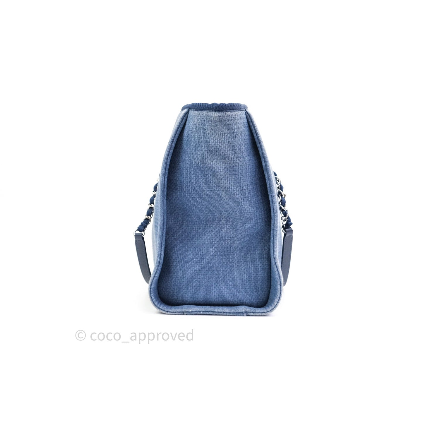 Chanel Canvas Deauville Medium Tote Blue