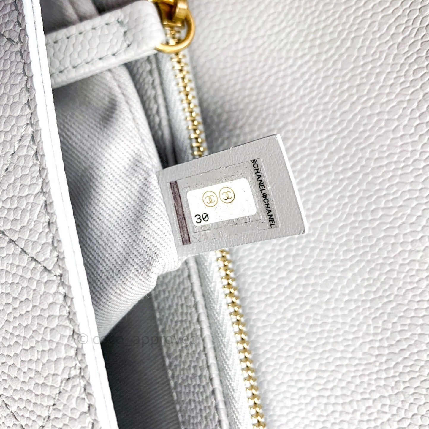 Chanel Chic Affinity Small Grained Calfskin Grey Gold Hardware