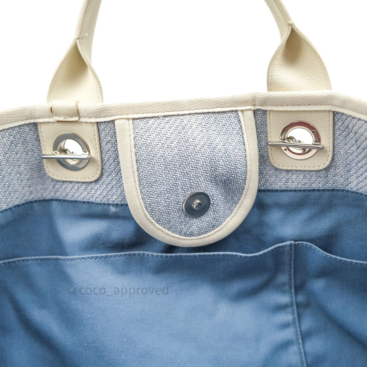 Chanel Canvas Extra Large Deauville Tote Light Grey