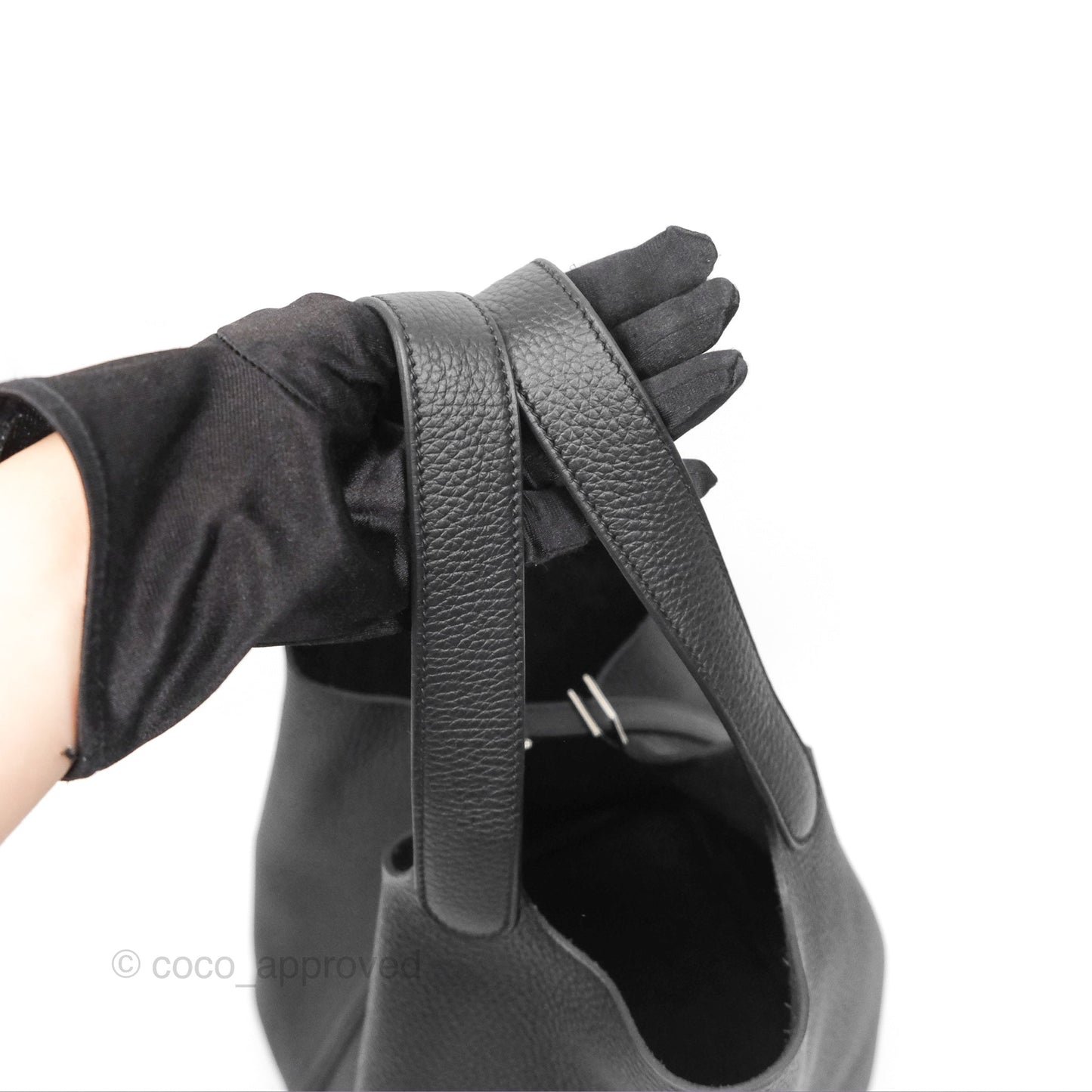 Hermès Picotin 22 Black Noir 89 Clemence Palladium Hardware