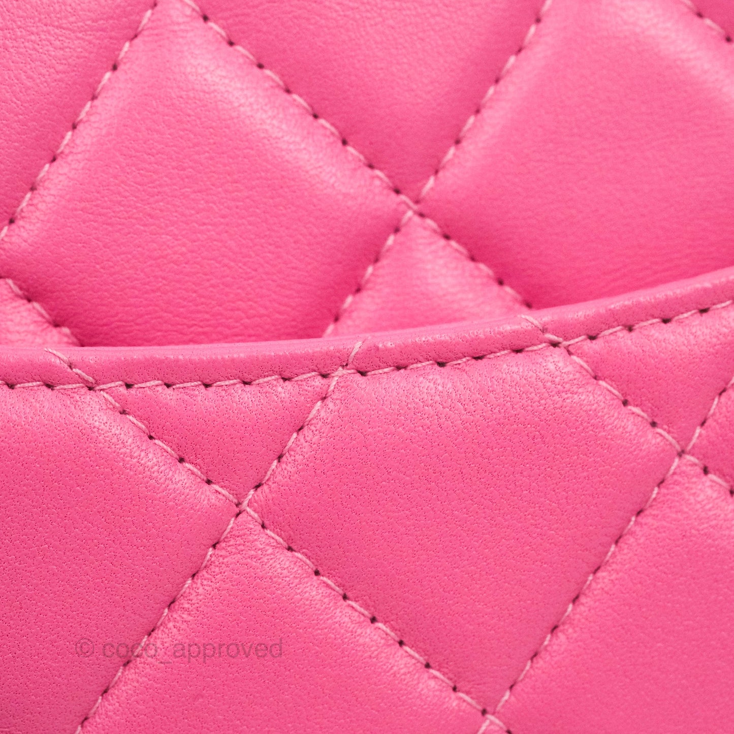 Chanel Quilted Pearl Crush Wallet on Chain WOC Pink Lambskin Aged Gold Hardware
