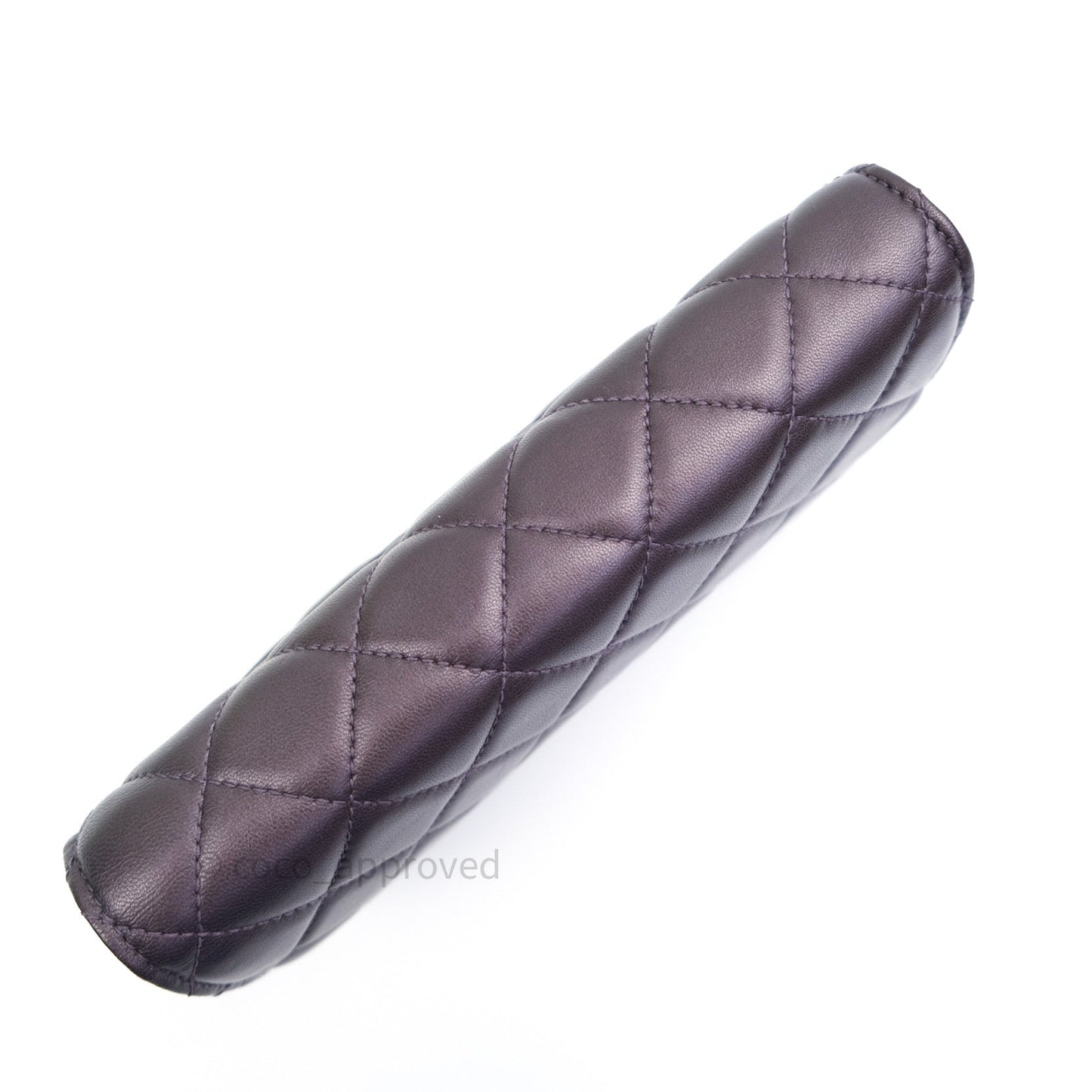 Chanel Quilted Wallet on Chain WOC Metallic Purple Light Gold Hardware