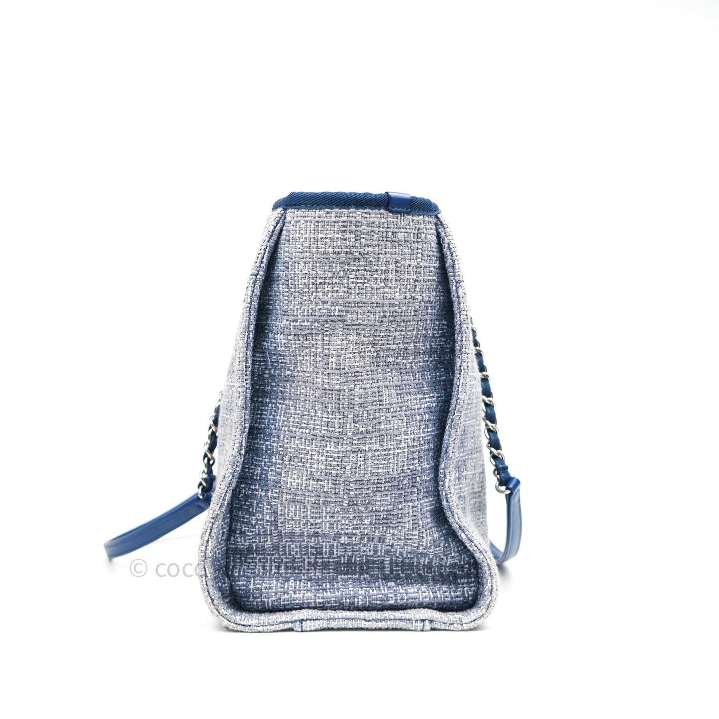 Chanel Canvas Deauville Medium Tote Blue