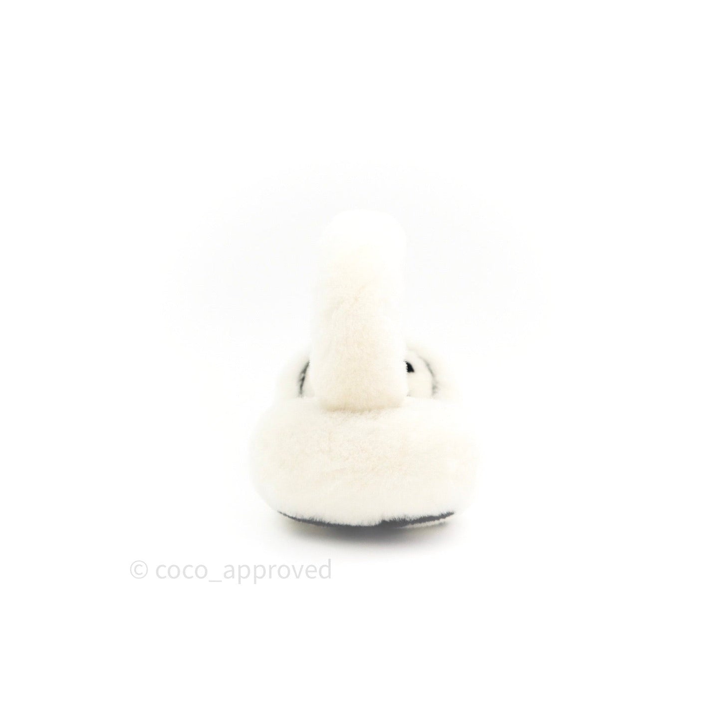 Chanel Shearling Cashmere Ivory Black Earmuffs