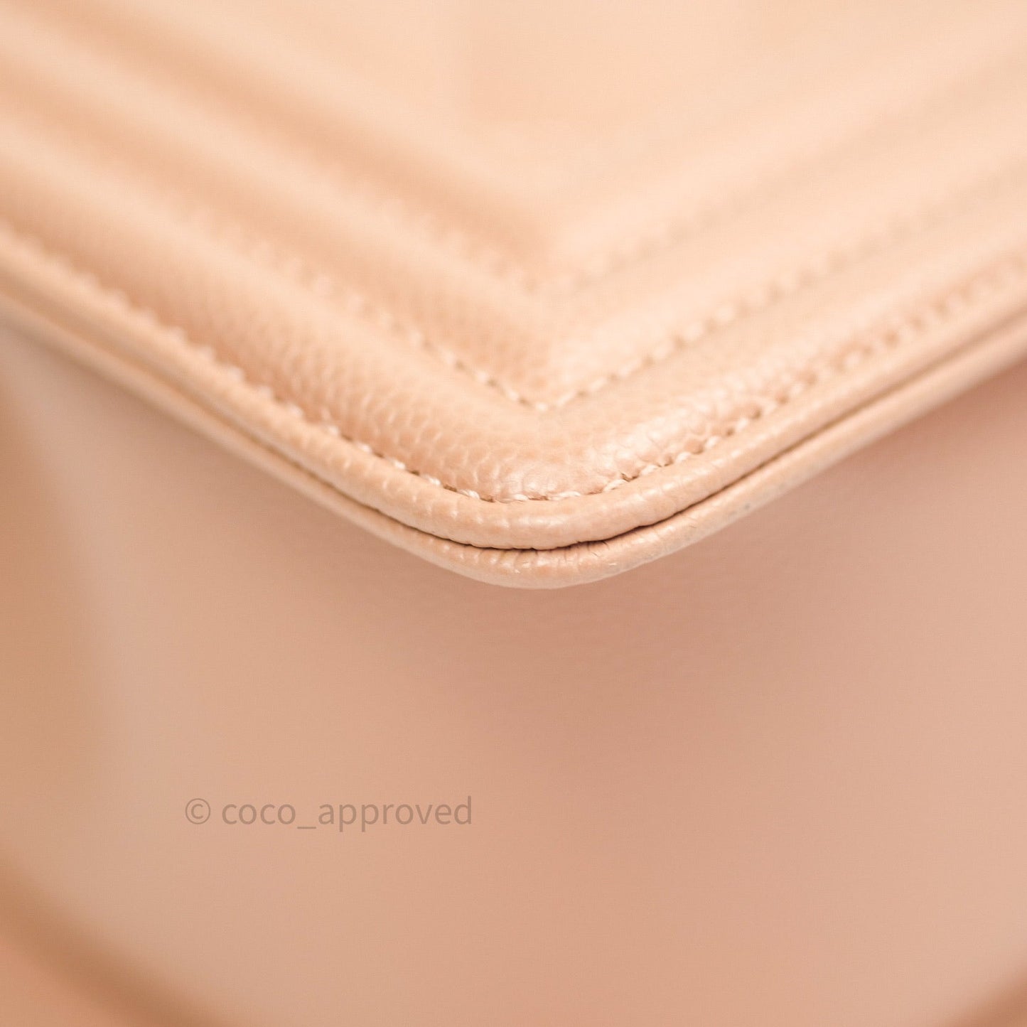 Chanel Quilted Medium Caviar Boy Flap Beige Gold Hardware