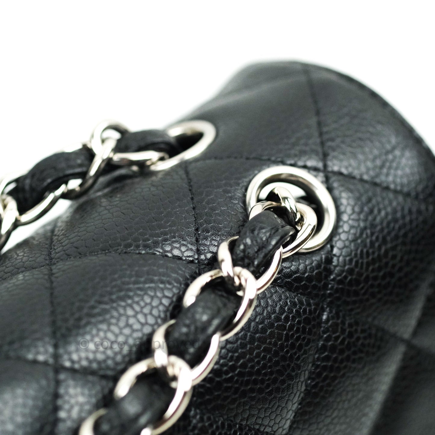 Chanel Classic Maxi Single Flap Quilted Black Caviar Silver Hardware
