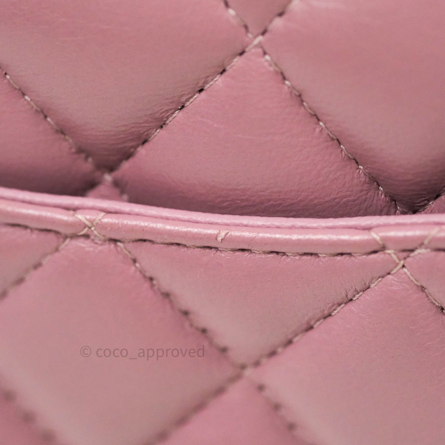 Chanel Quilted Mini Rectangular Pink Lambskin Gold Hardware