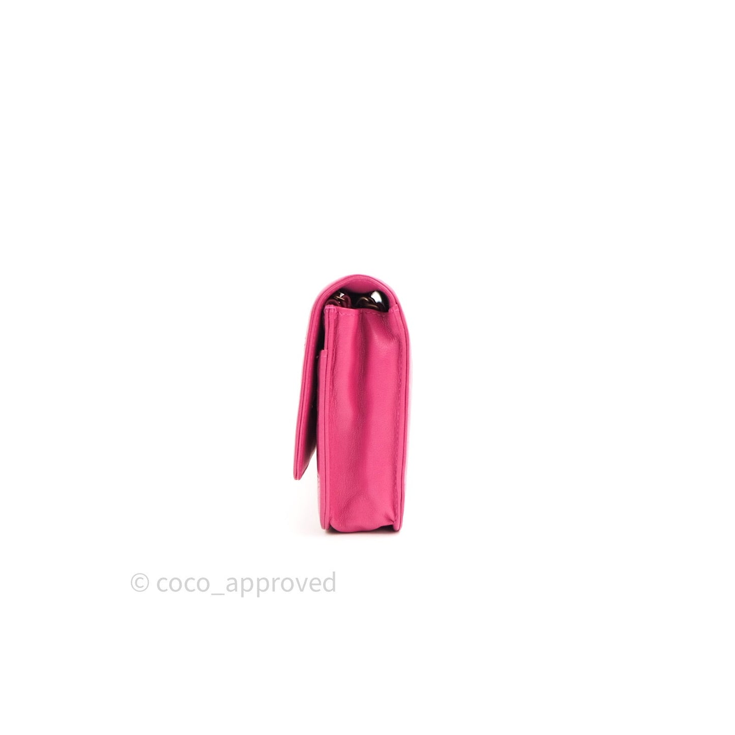 Chanel Camellia Wallet on Chain WOC Pink Lambskin Gold Hardware