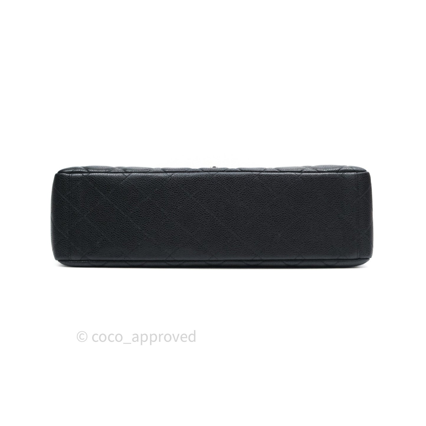 Chanel Classic Maxi Single Flap Quilted Black Caviar Silver Hardware