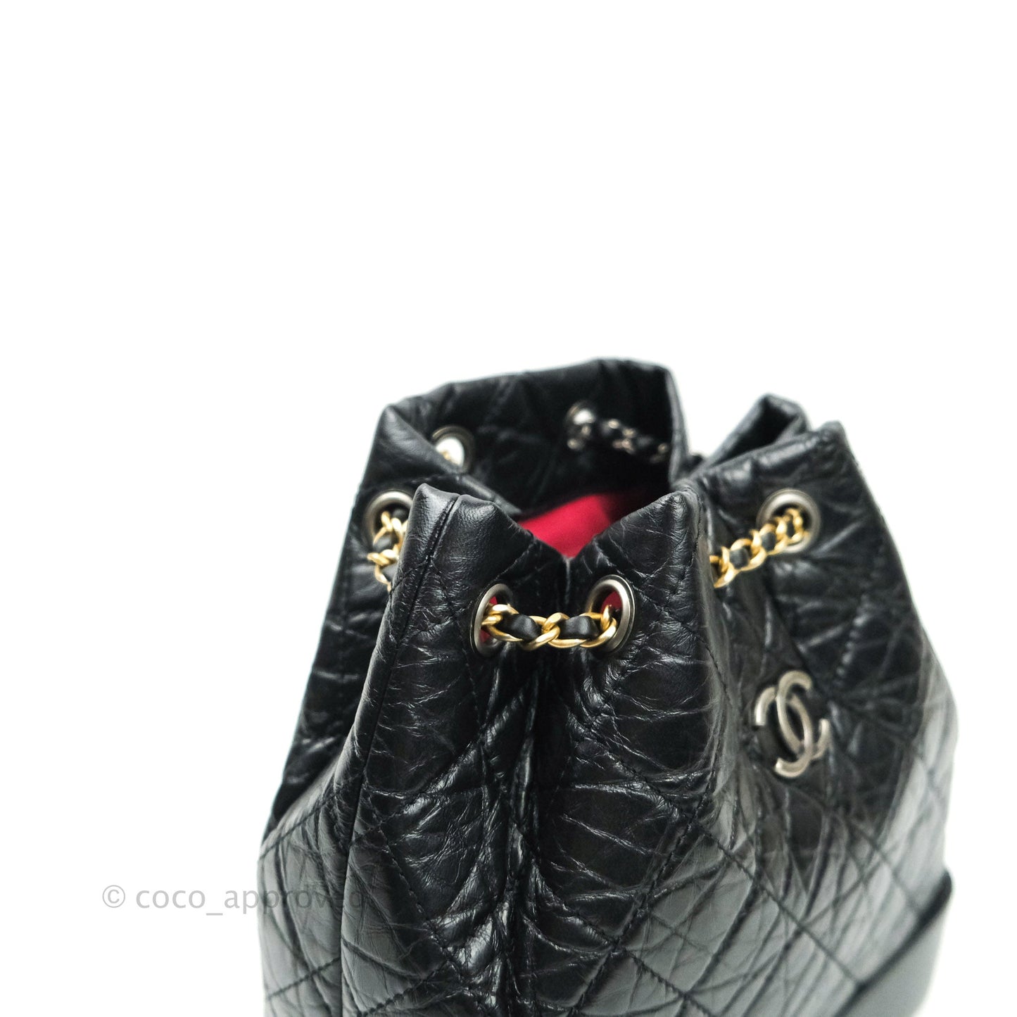 Chanel Small Gabrielle Backpack Black Aged Calfskin