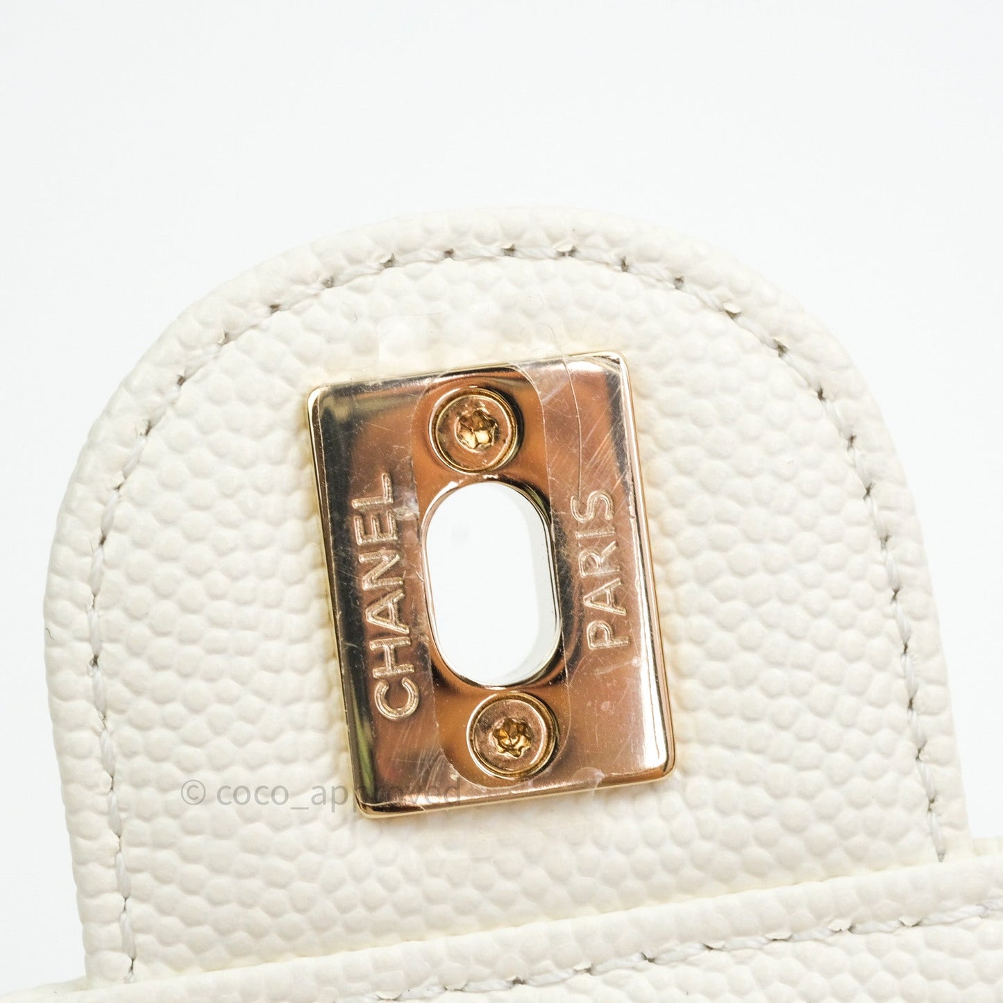 Chanel Quilted Small CC Day Backpack Ivory Caviar Light Gold Hardware