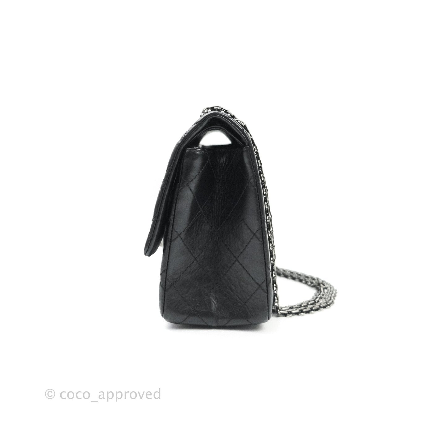Chanel Reissue Quilted Aged Calfskin Black Ruthenium Hardware 226