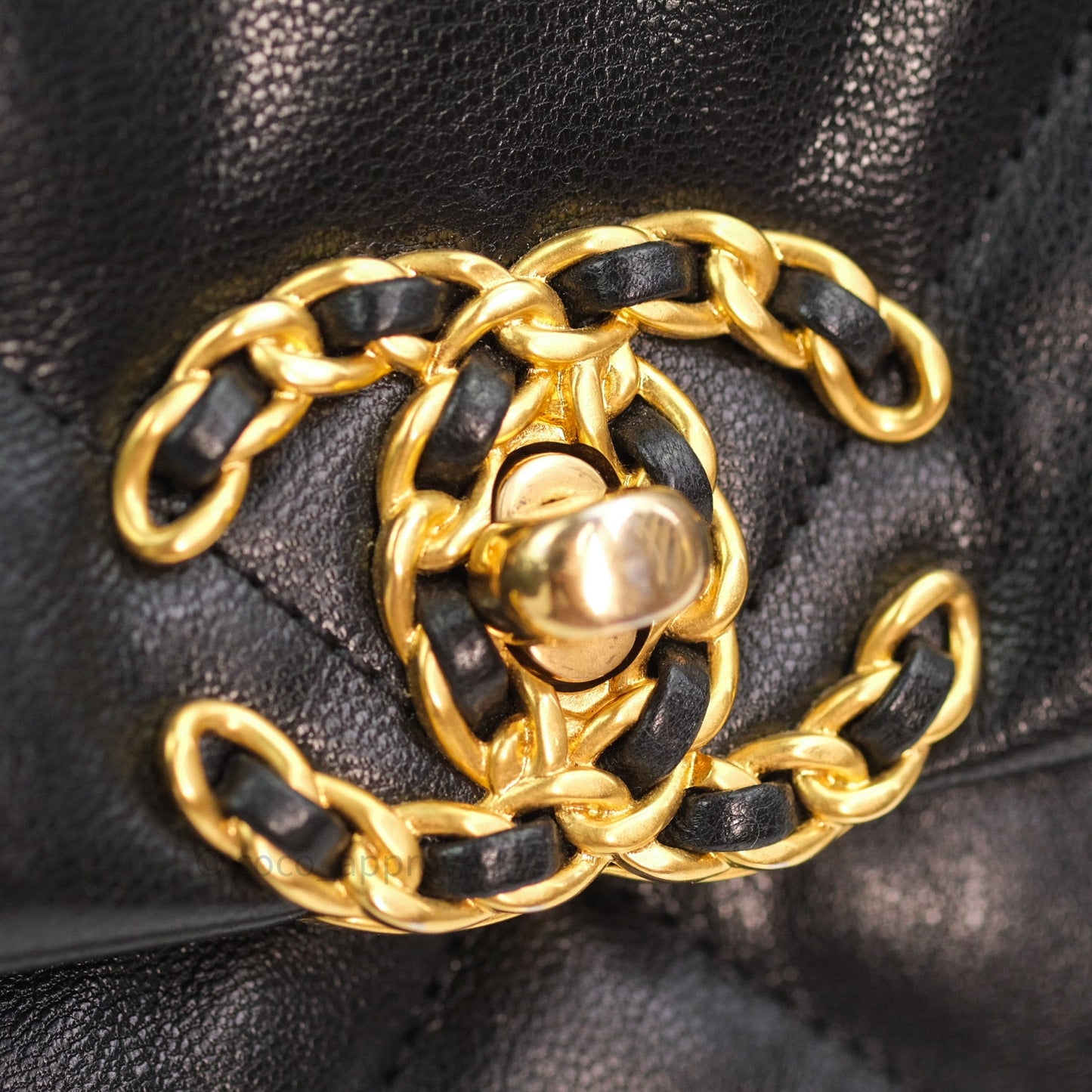 Chanel 19 Small Beige Goatskin Mixed Hardware