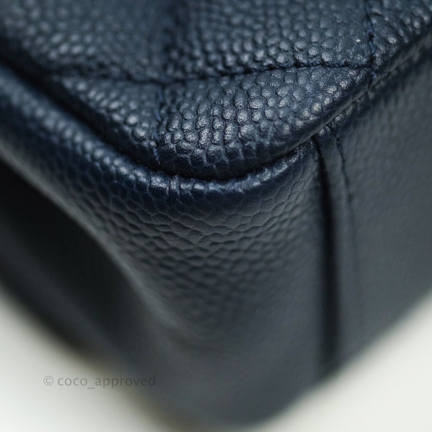 Chanel Quilted Medium CC Filigree Flap Navy Caviar