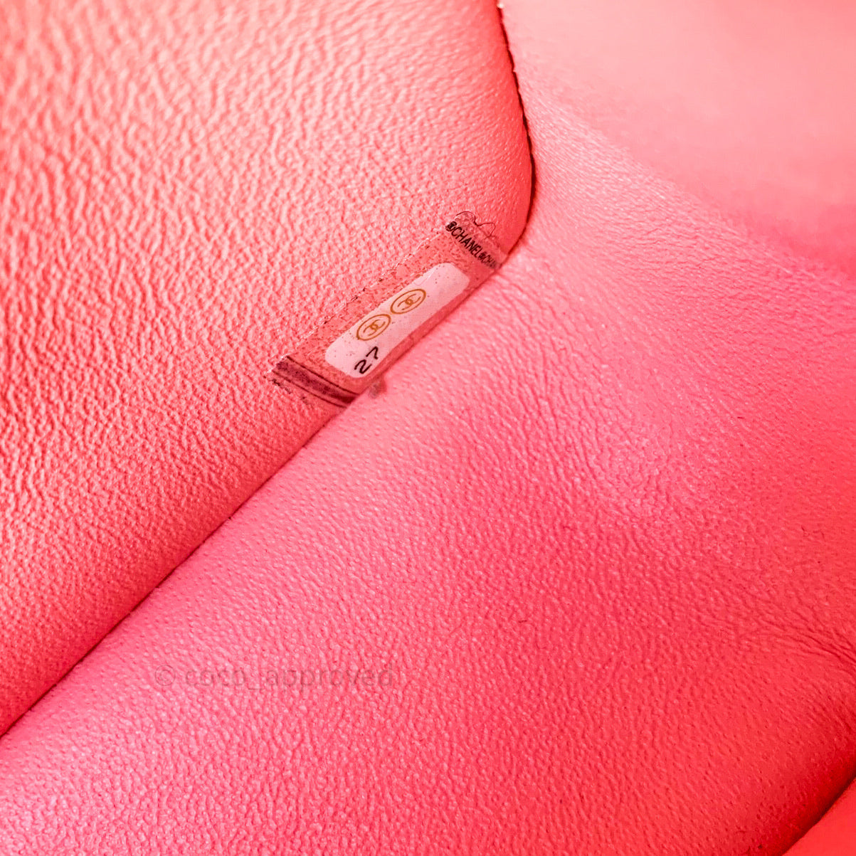 Chanel Mini Square Pink Quilted Lambskin Gold Hardware