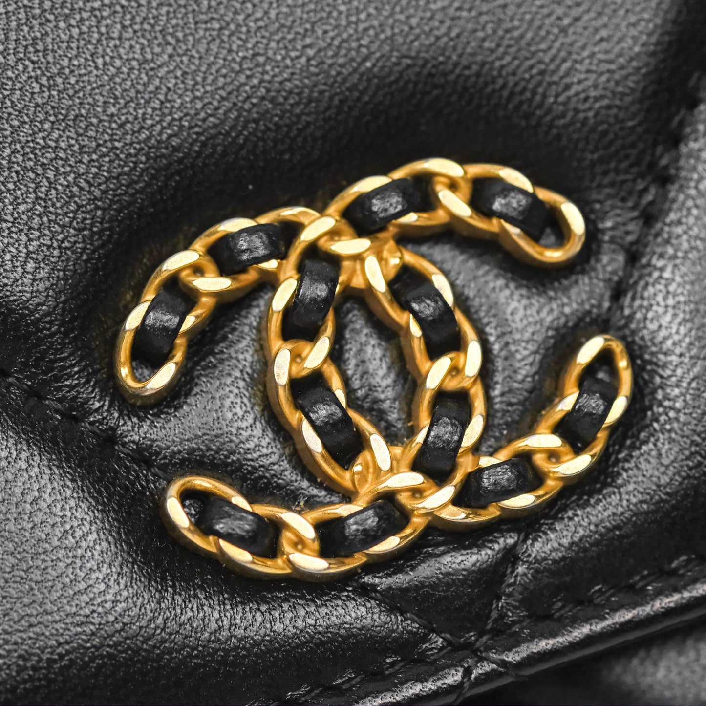 Chanel 19 Wallet on Chain WOC Black Mixed Hardware