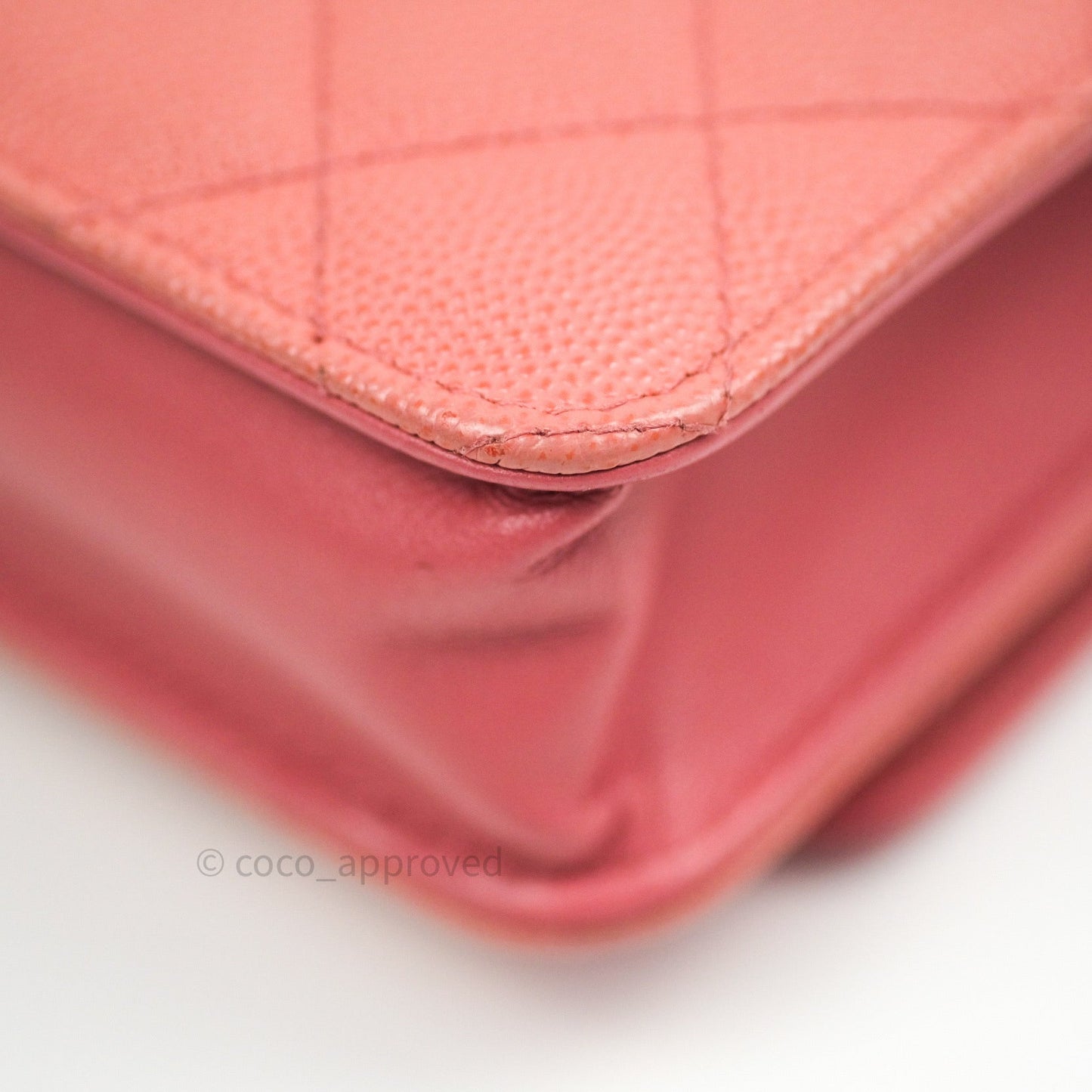 Chanel Filigree Wallet on Chain WOC Pink Caviar Gold Hardware