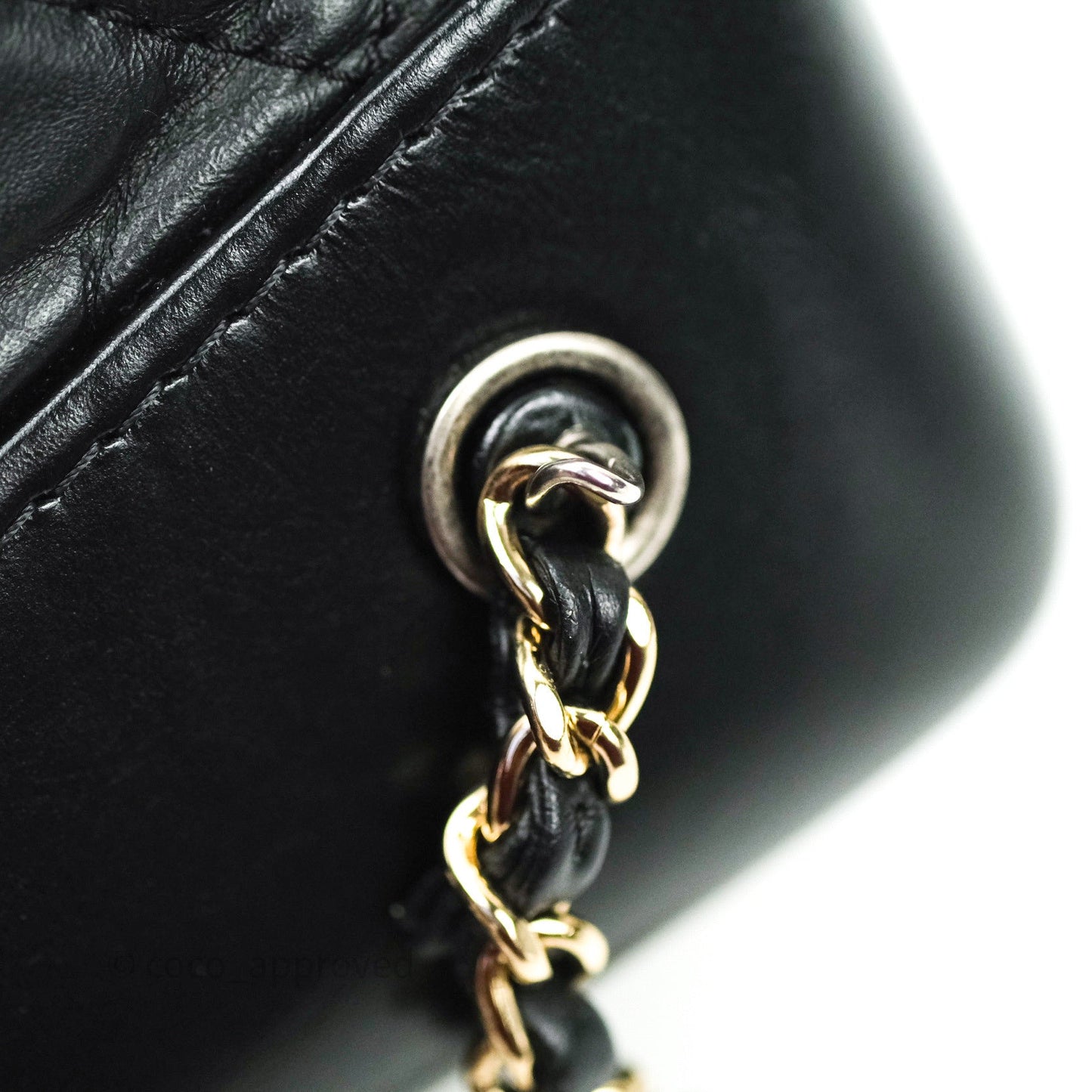 Chanel Gabrielle Backpack Black Aged Calfskin Small Navy Black