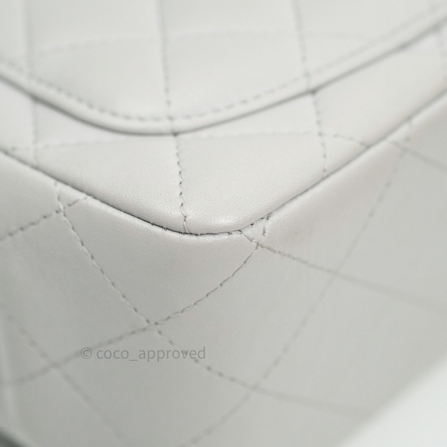 Chanel Mini Square Grey Lambskin Silver Hardware 19B