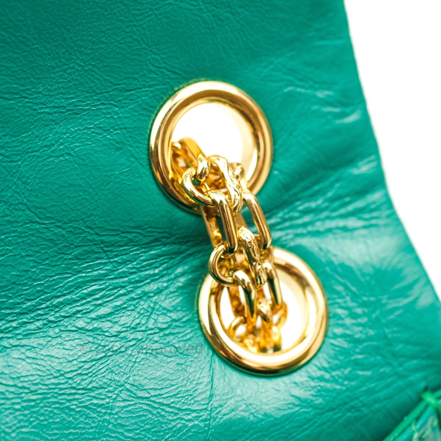 Chanel Mini Reissue 224 Green Aged Calfskin Gold Hardware