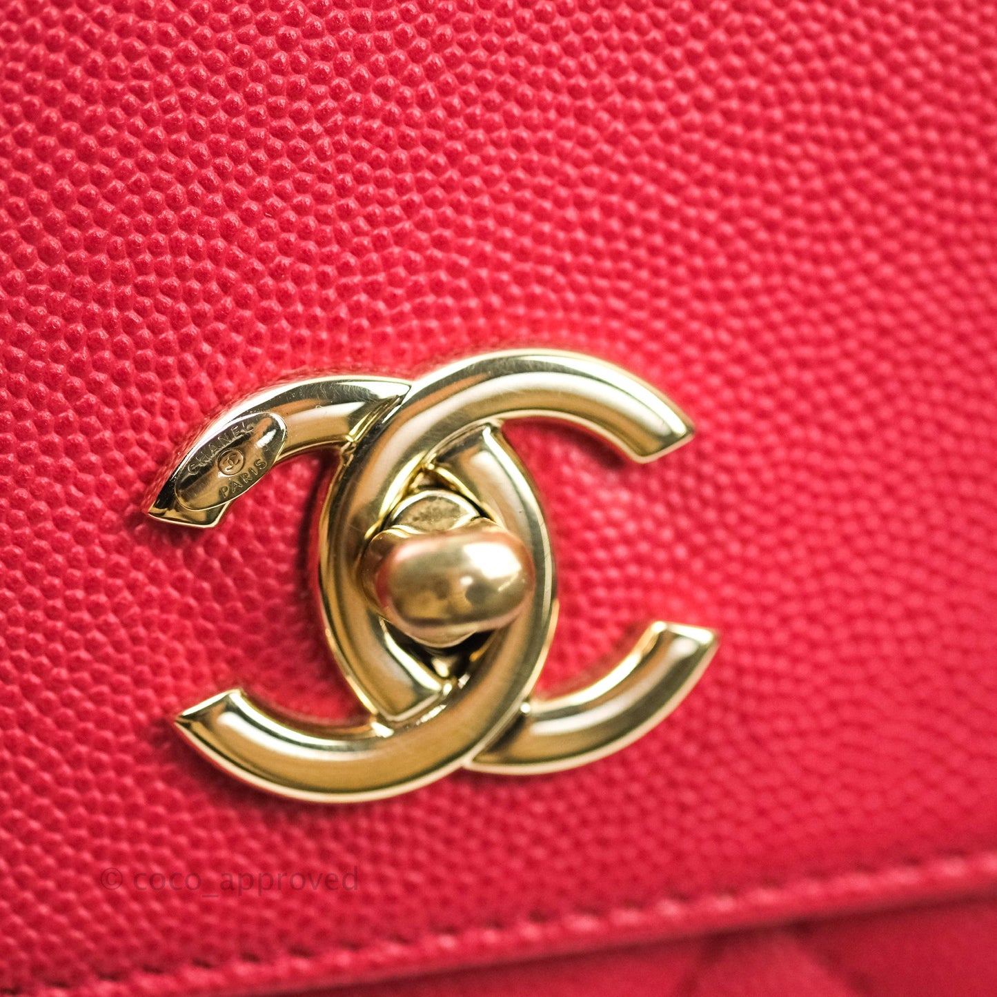 Chanel Quilted Small Business Affinity Flap Rosy Red Caviar Gold Hardware