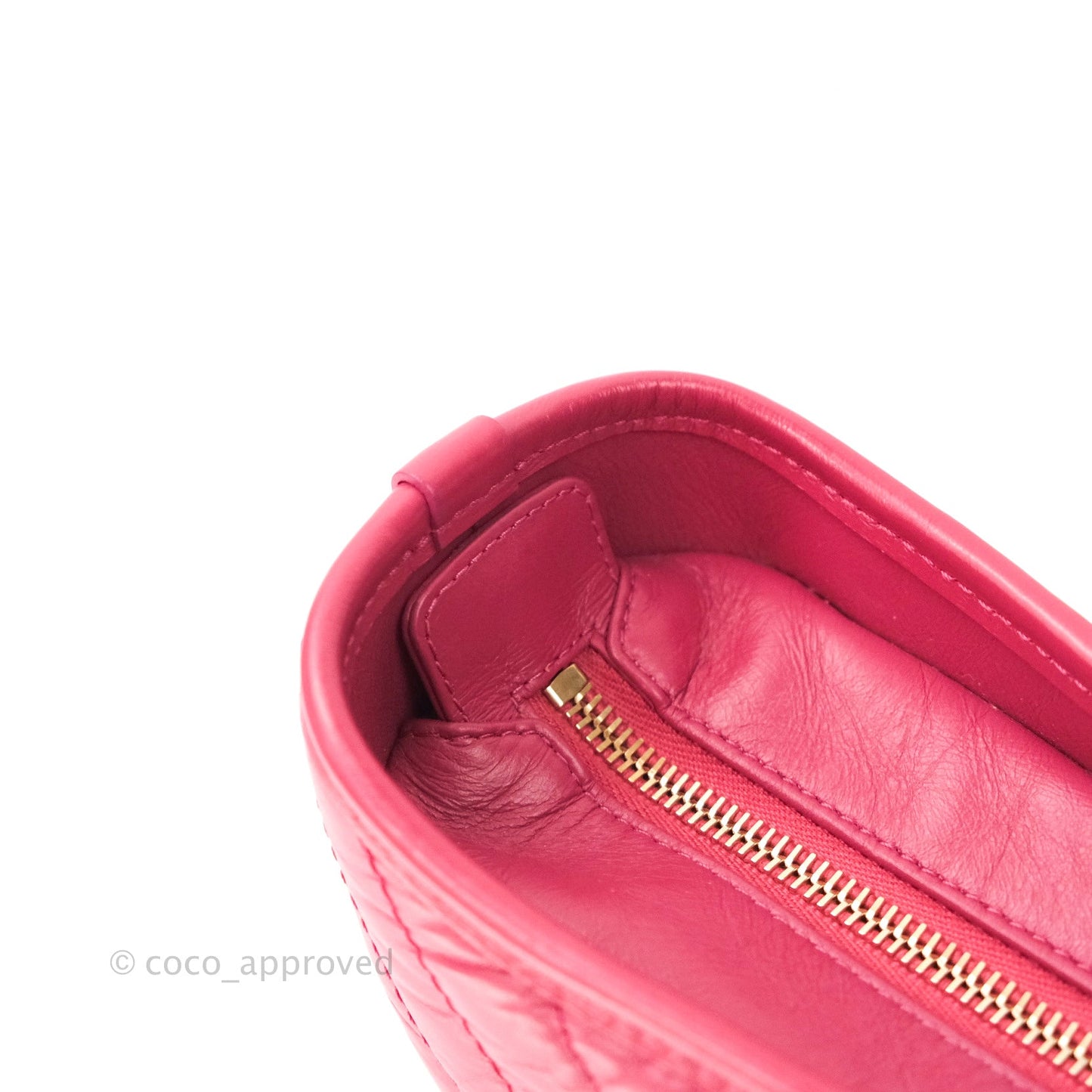 Chanel Chevron Medium Gabrielle Hobo Pink Aged Calfskin Mixed Hardware