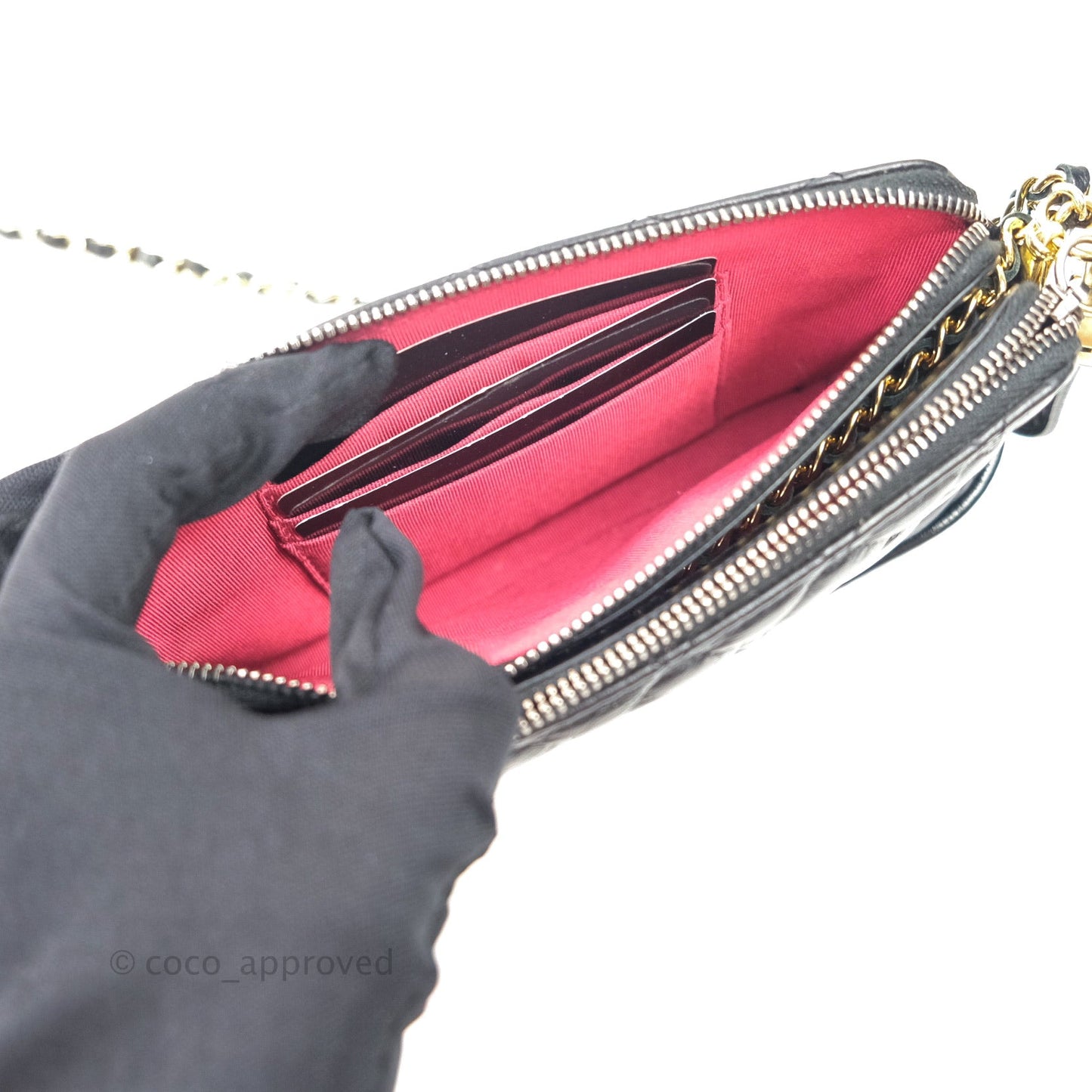 Chanel Gabrielle Clutch With Chain Aged Calfskin Black Mixed Hardware